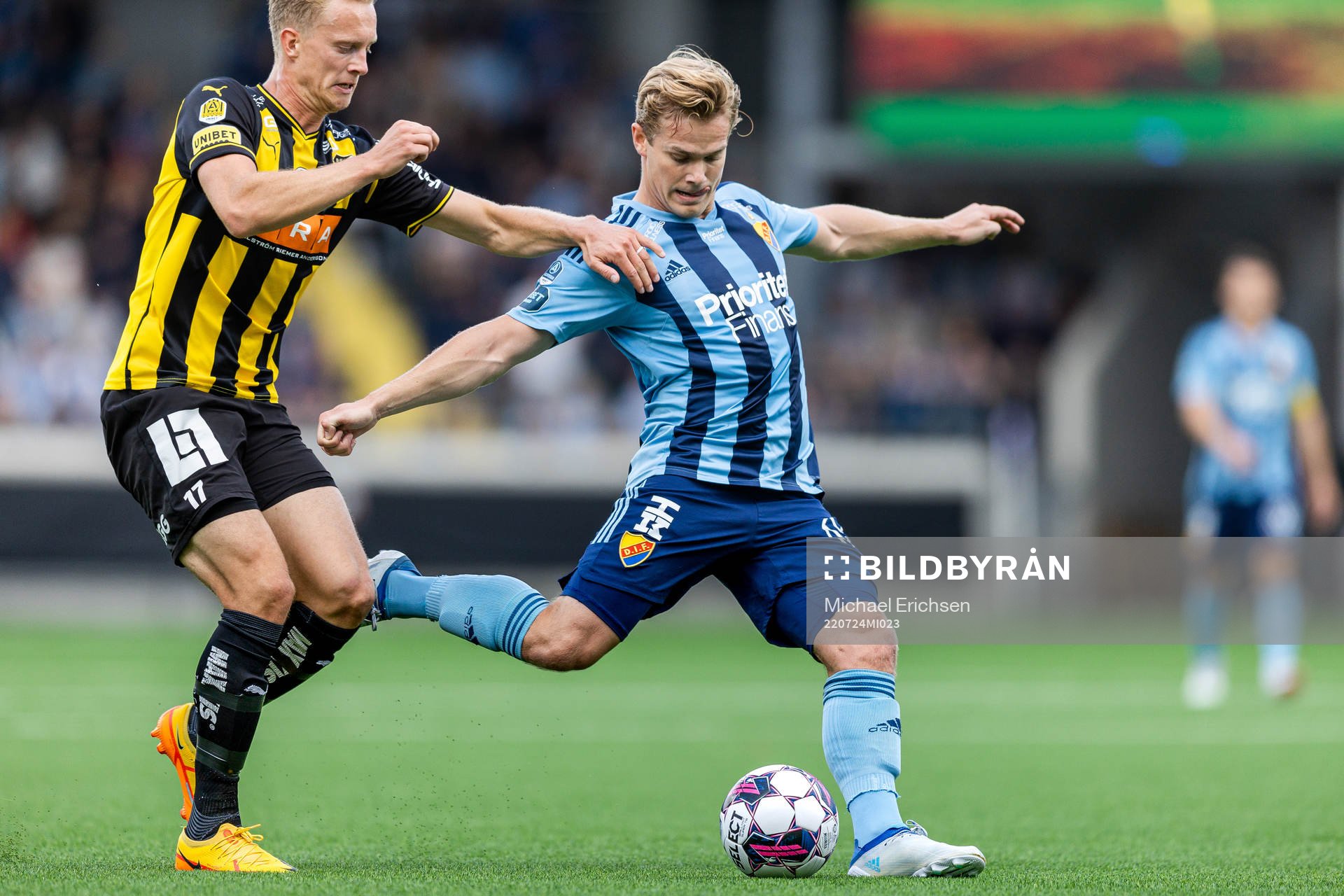 Häckens Gustav Berggren och Djurgårdens Hampus Finndell