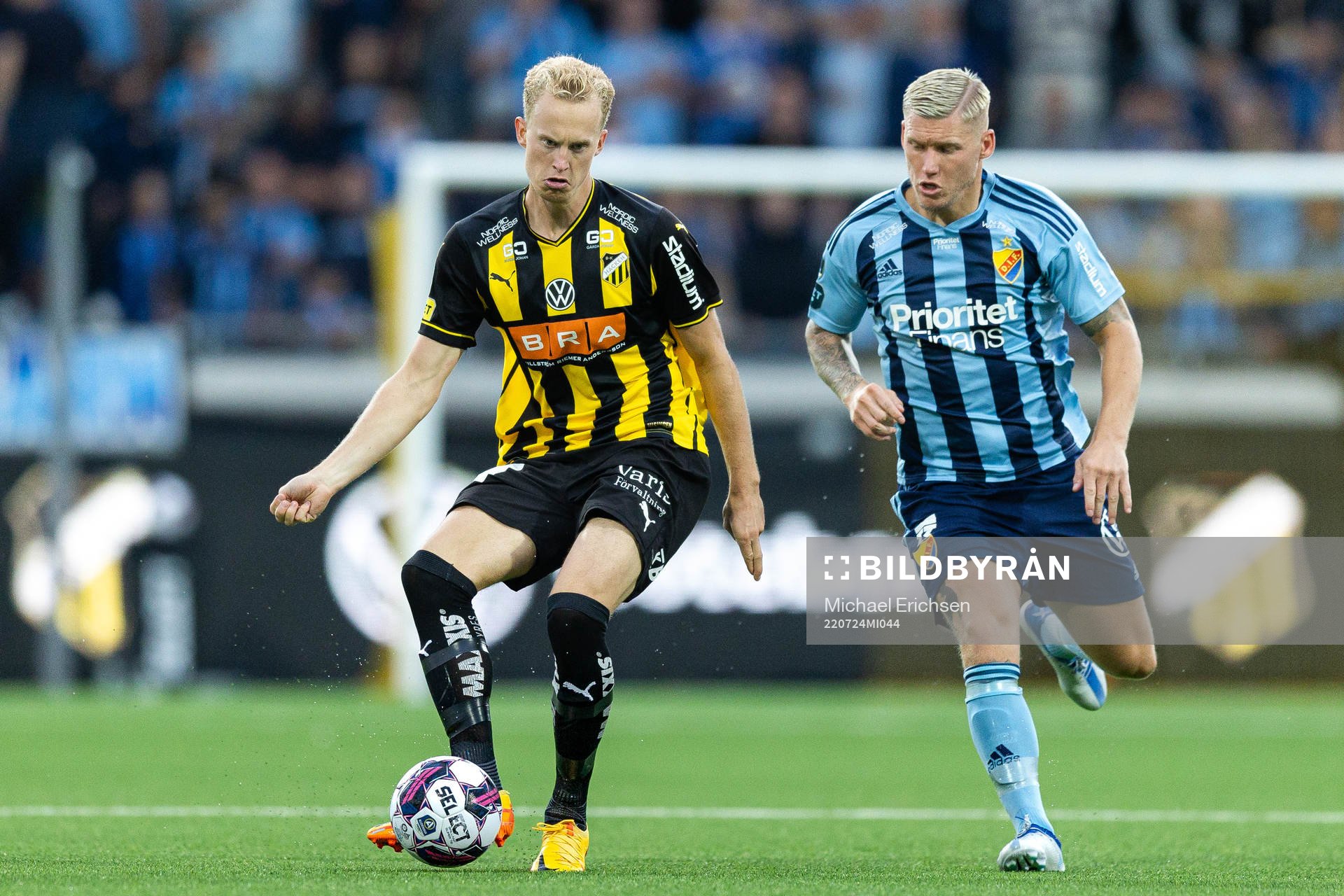 Häckens Gustav Berggren och Djurgårdens Victor Edvardsen