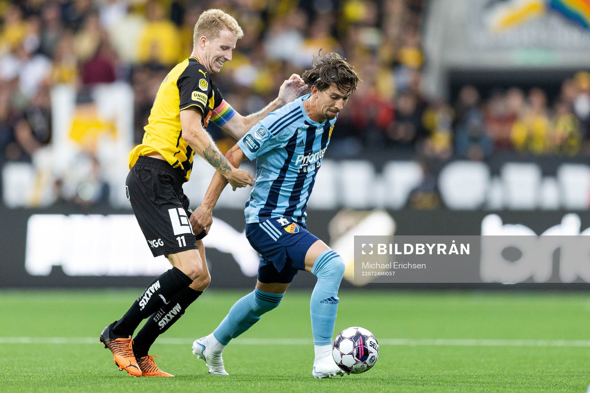 Häckens Samuel Gustafson och Djurgårdens Gustav Wikheim