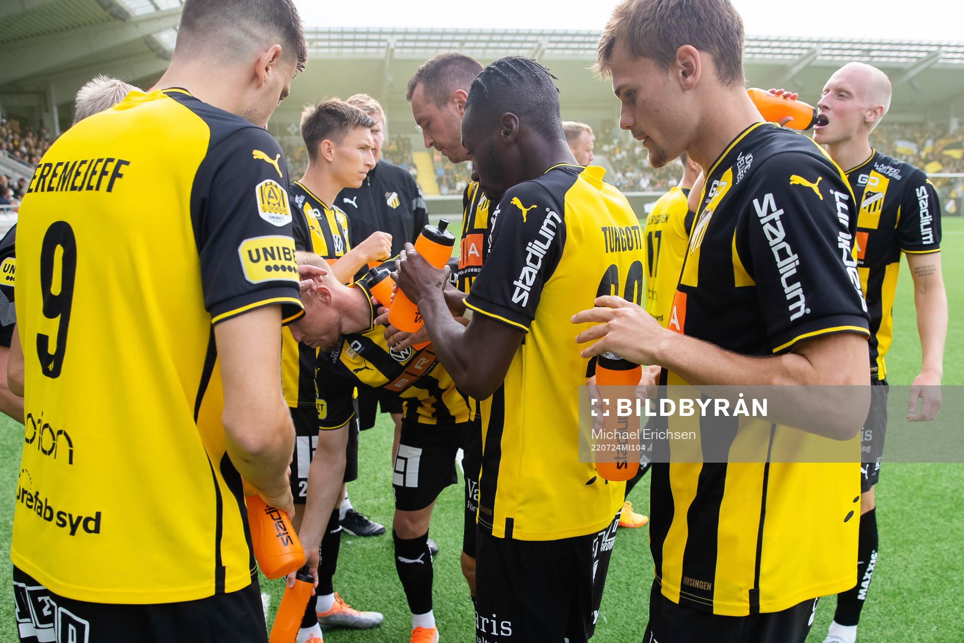 Häcken innan fotbollsmatchen i Allsvenskan mellan Häcken