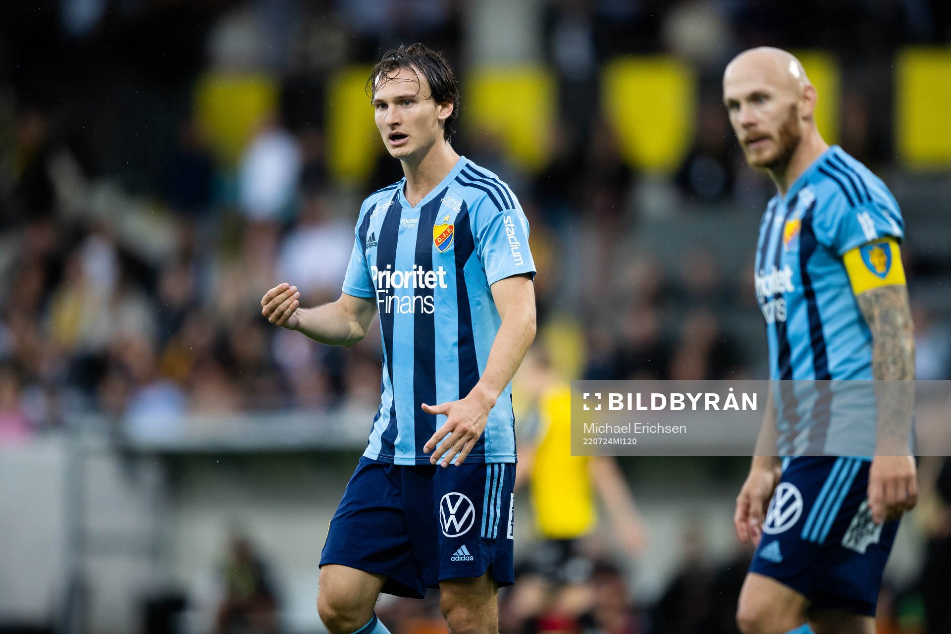 Djurgårdens Hjalmar Ekdal och Magnus Eriksson