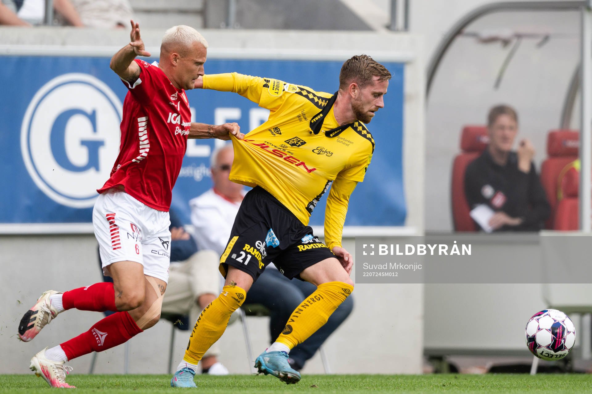 Kalmars Rasmus Sjöstedt och Elfsborgs Rasmus Alm