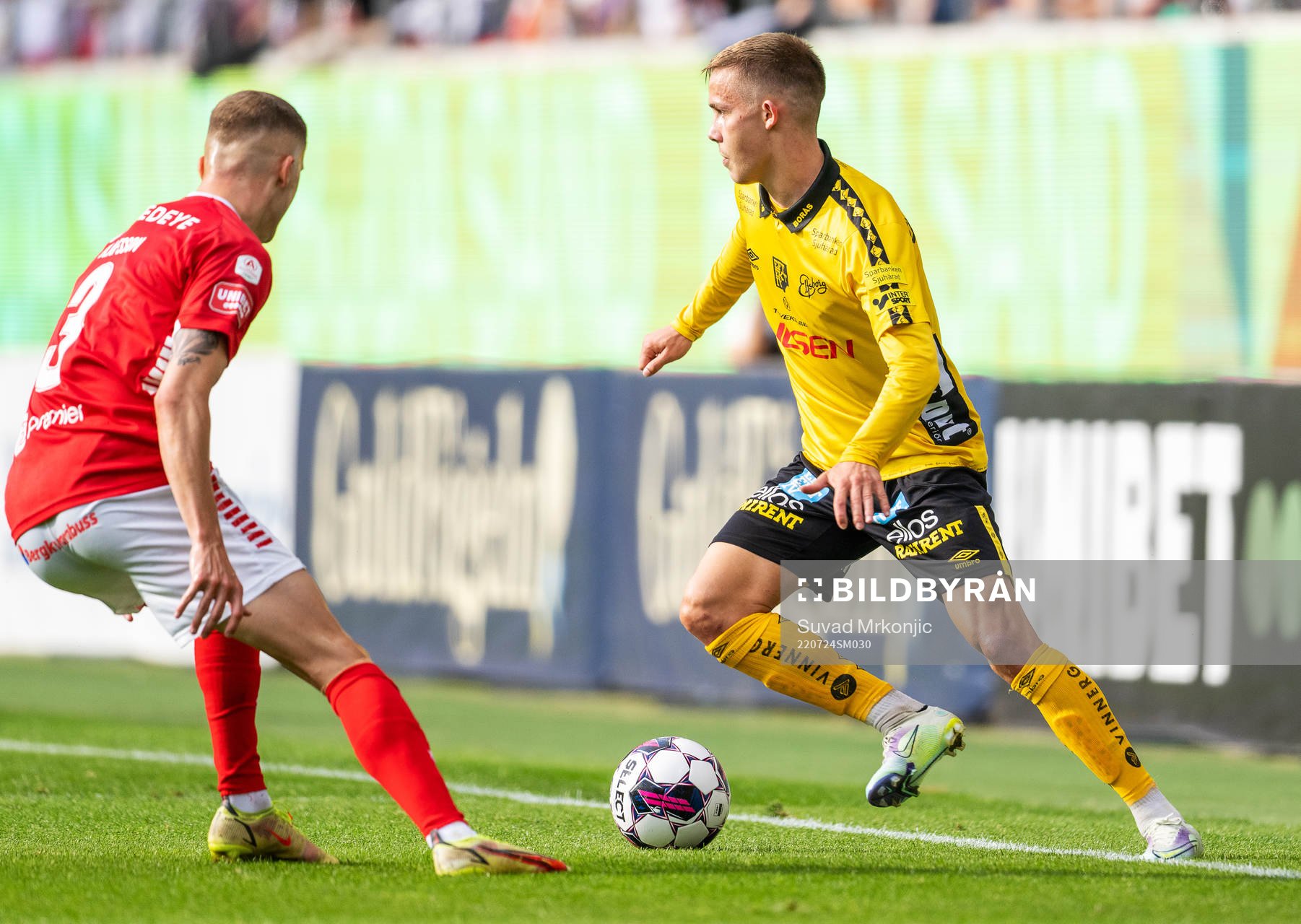 Kalmars Davíd Kristján Ólafsson och Elfsborgs Jacob