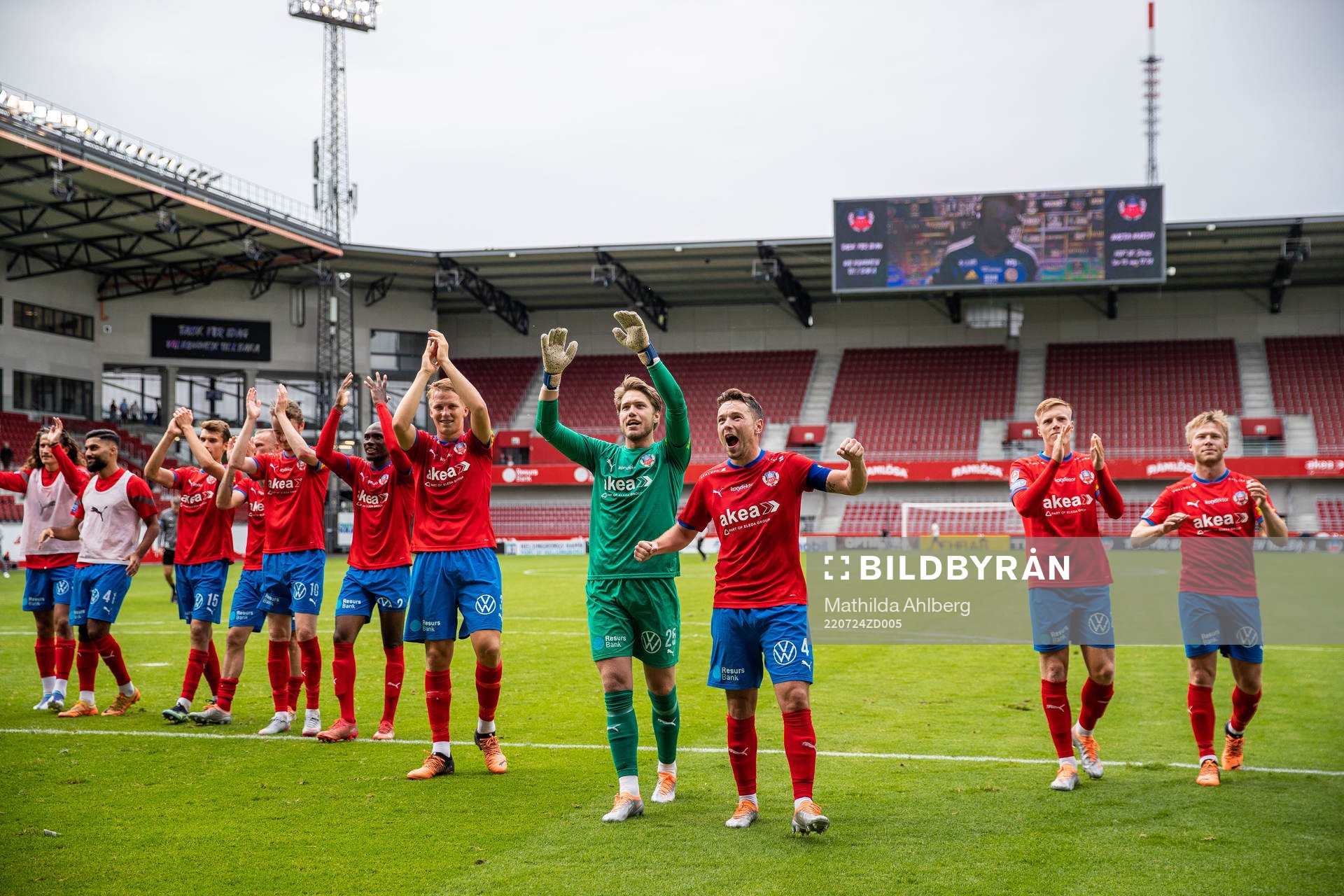 Helsingborgs spelare jublar