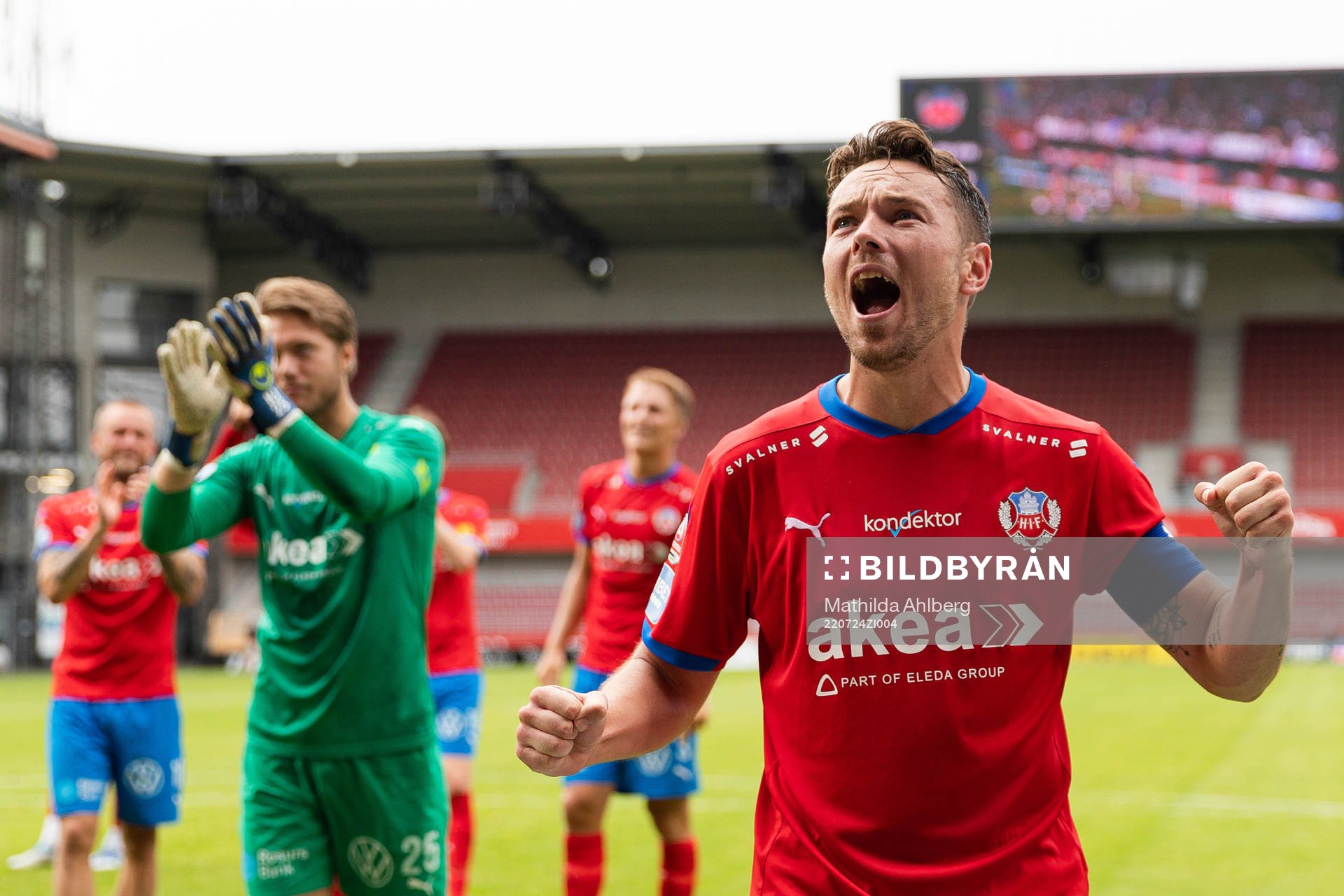 Helsingborgs Viljormur Davidsen jublar