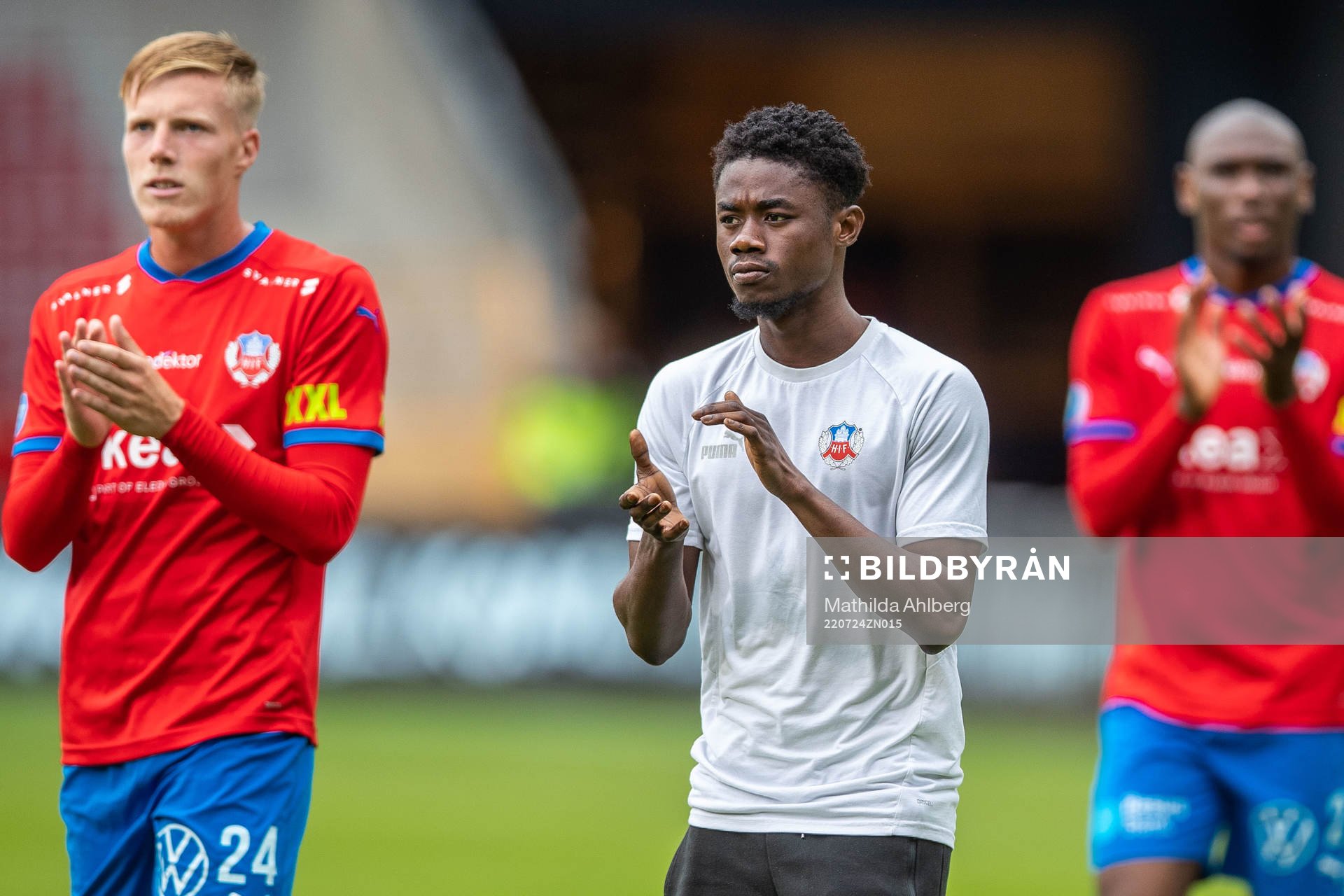 Helsingborgs Emil Hellman och Joseph Amoako