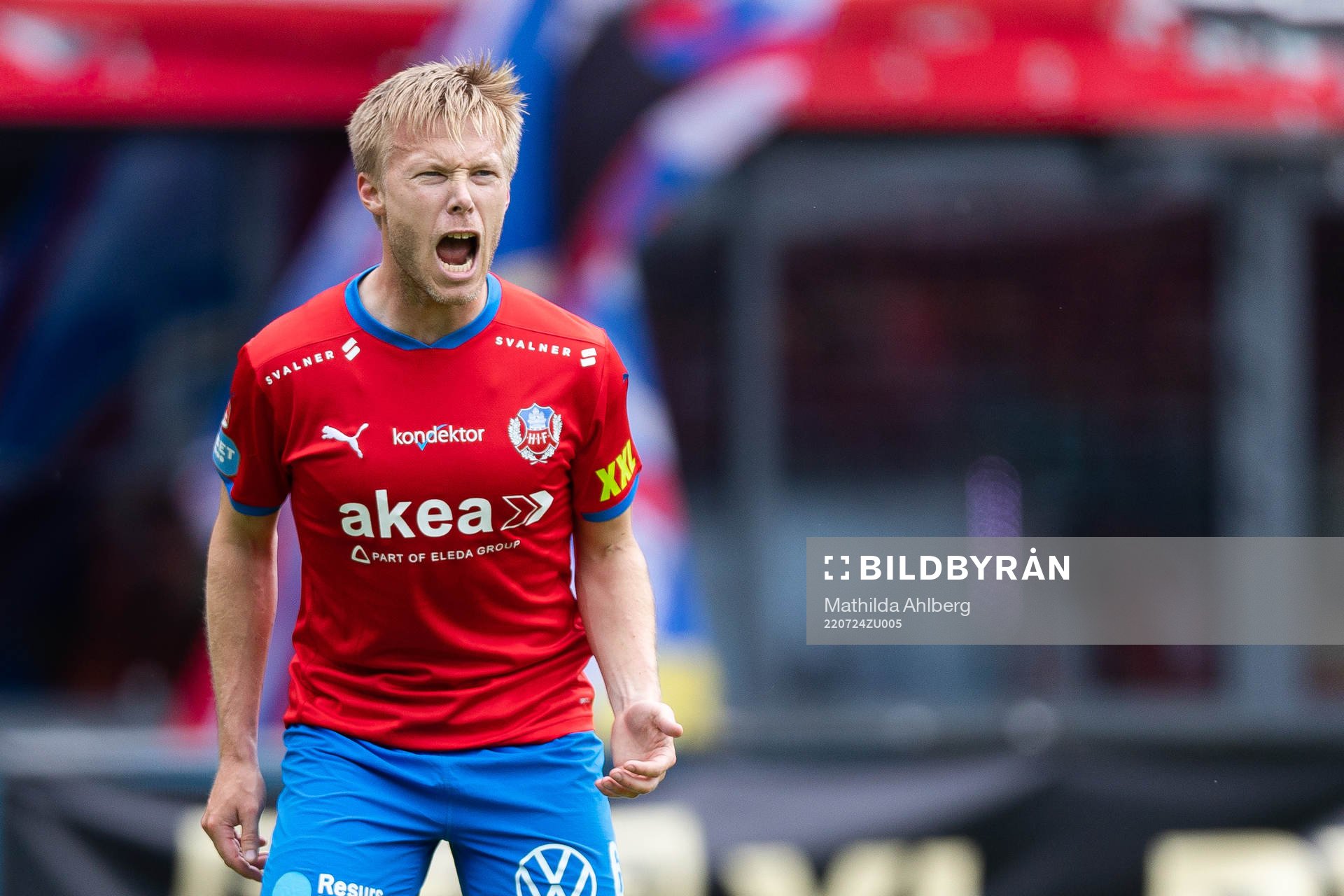 Helsingborgs Andreas Landgren reagerar