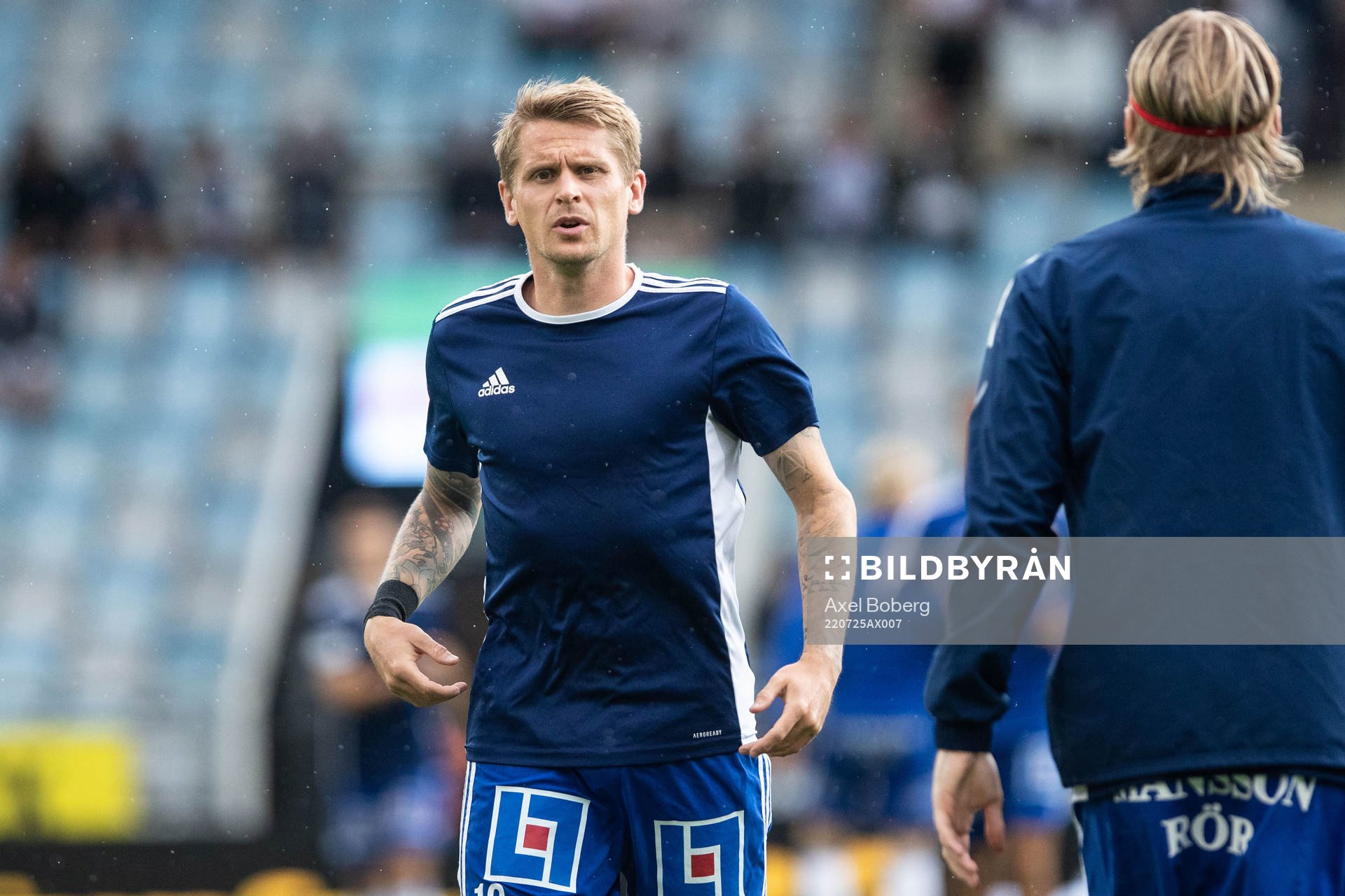 IFK Norrköpings Ari Freyr Skúlason inför fotbollsmatchen i Allsvenskan mellan IFK Norrköping och IFK Göteborg den 25 juli 2022 i Norrköping.