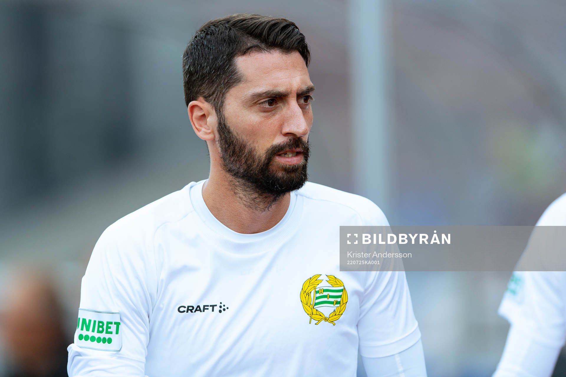 Hammarbys Nahir Besara före fotbollsmatchen i Allsvenskan