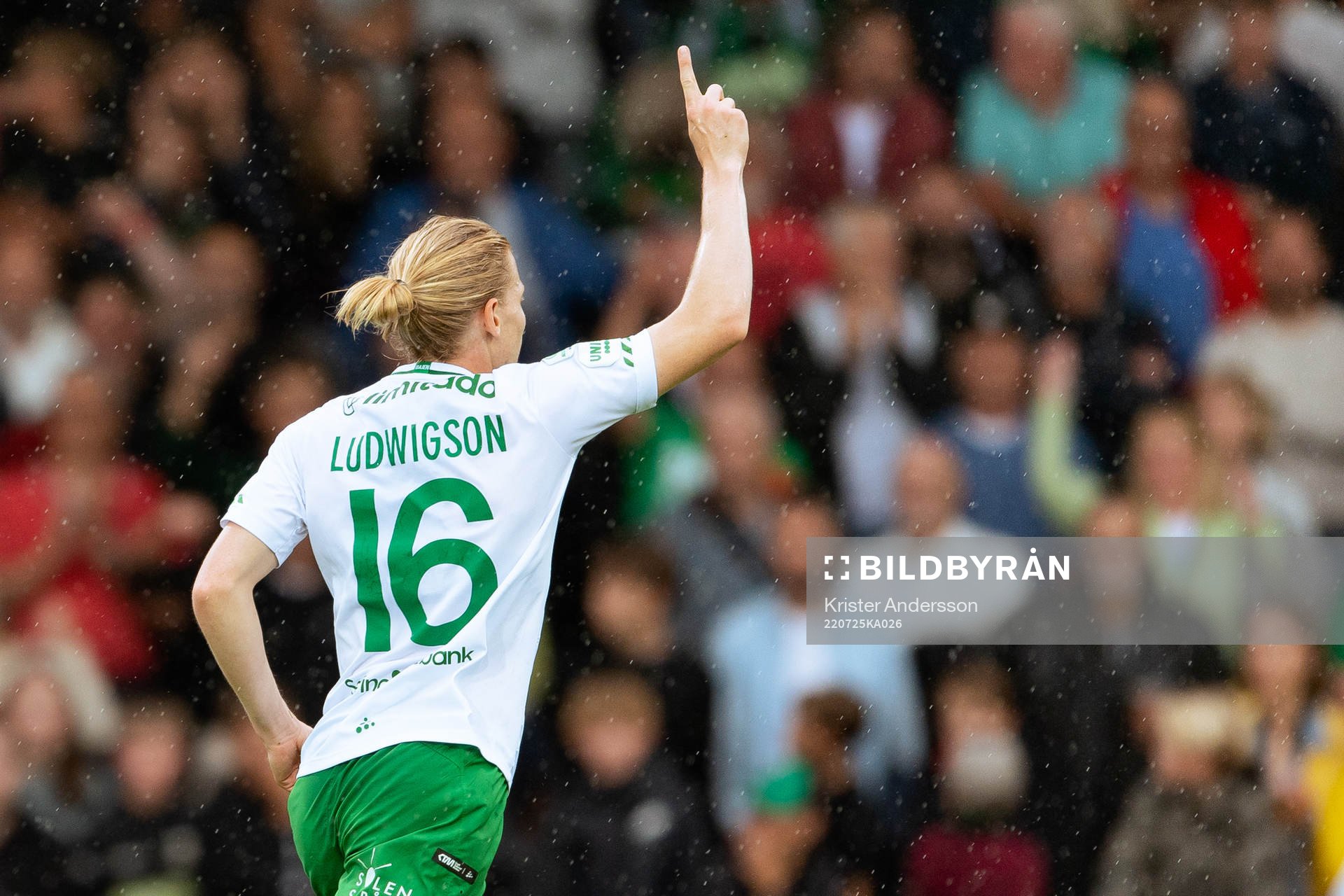 Hammarbys Gustav Ludwigson jublar