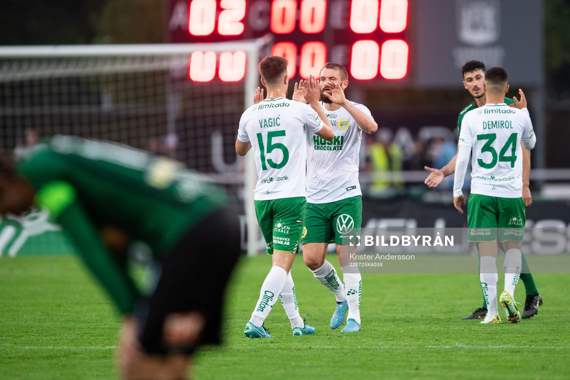 Hammarbys Pavle Vagic, Simon Sandberg jublar
