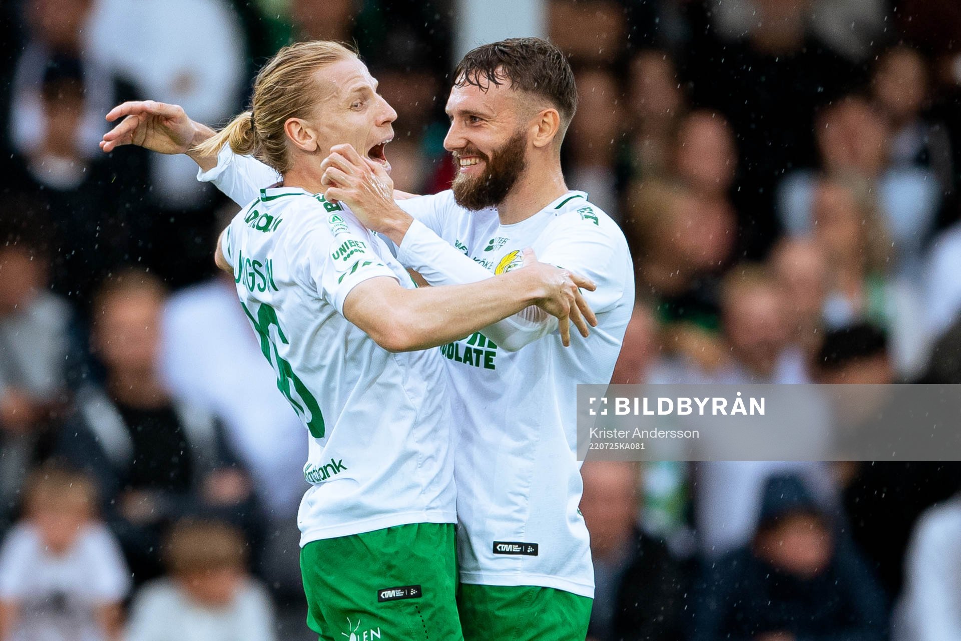 Hammarbys Gustav Ludwigson och Simon Sandberg jublar