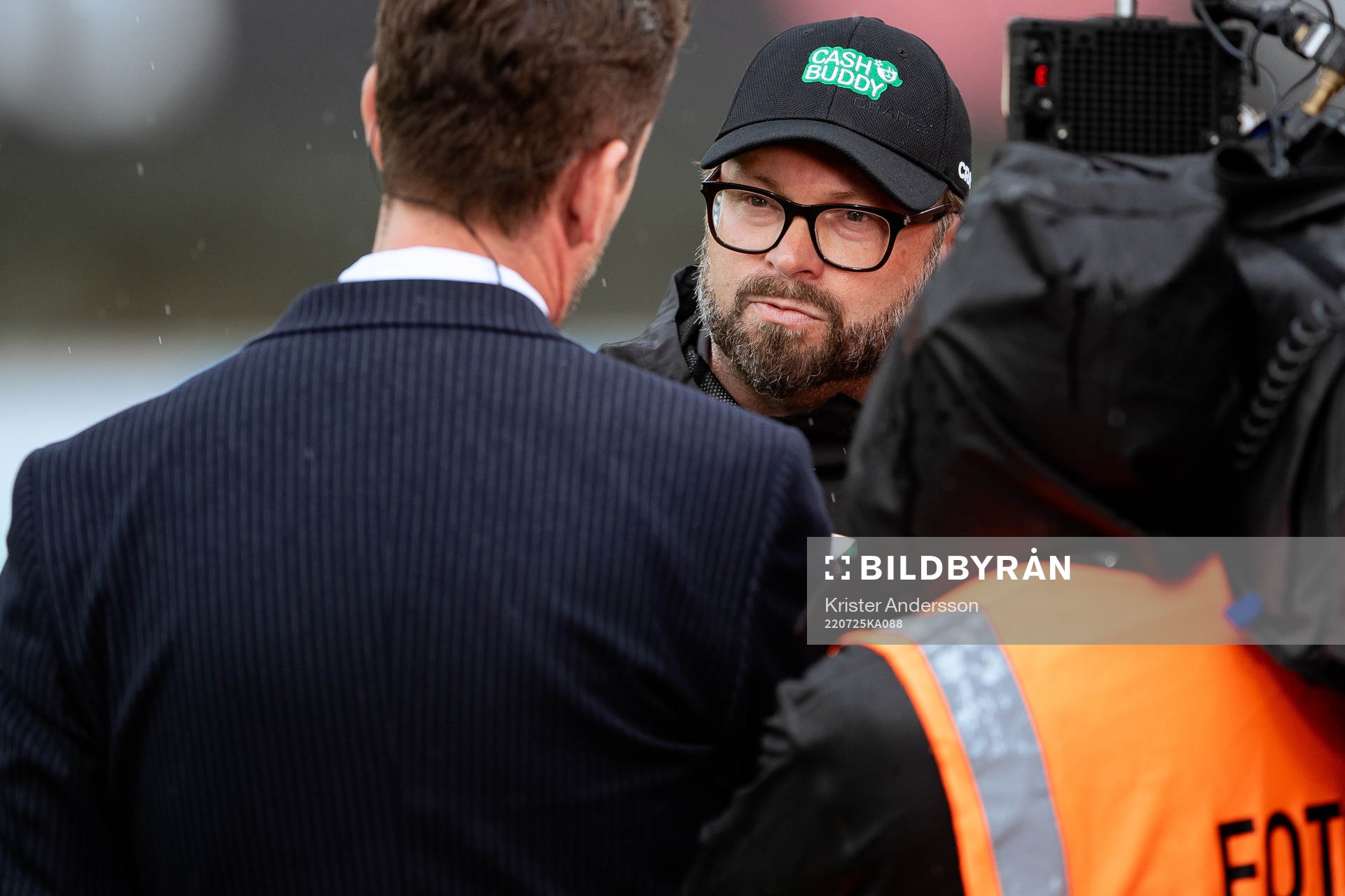 Varbergs tränare Joakim Persson före fotbollsmatchen i Allsvenskan mellan Varberg och Hammarby den 25 juli 2022 i Varberg. 