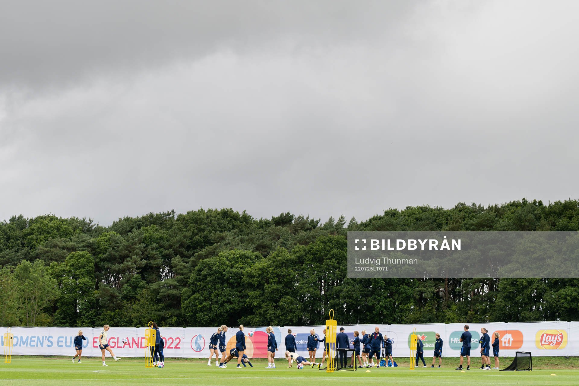 General view of the Swedish women's national football team