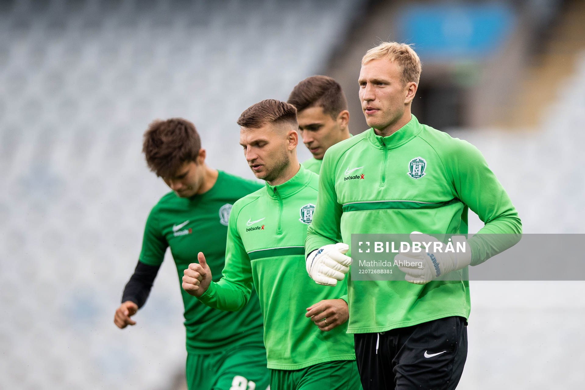 Goalkeeper Edvinas Gertmonas during a training session with Zalgiris Vilnius on July 26, 2022 in Malmö. 