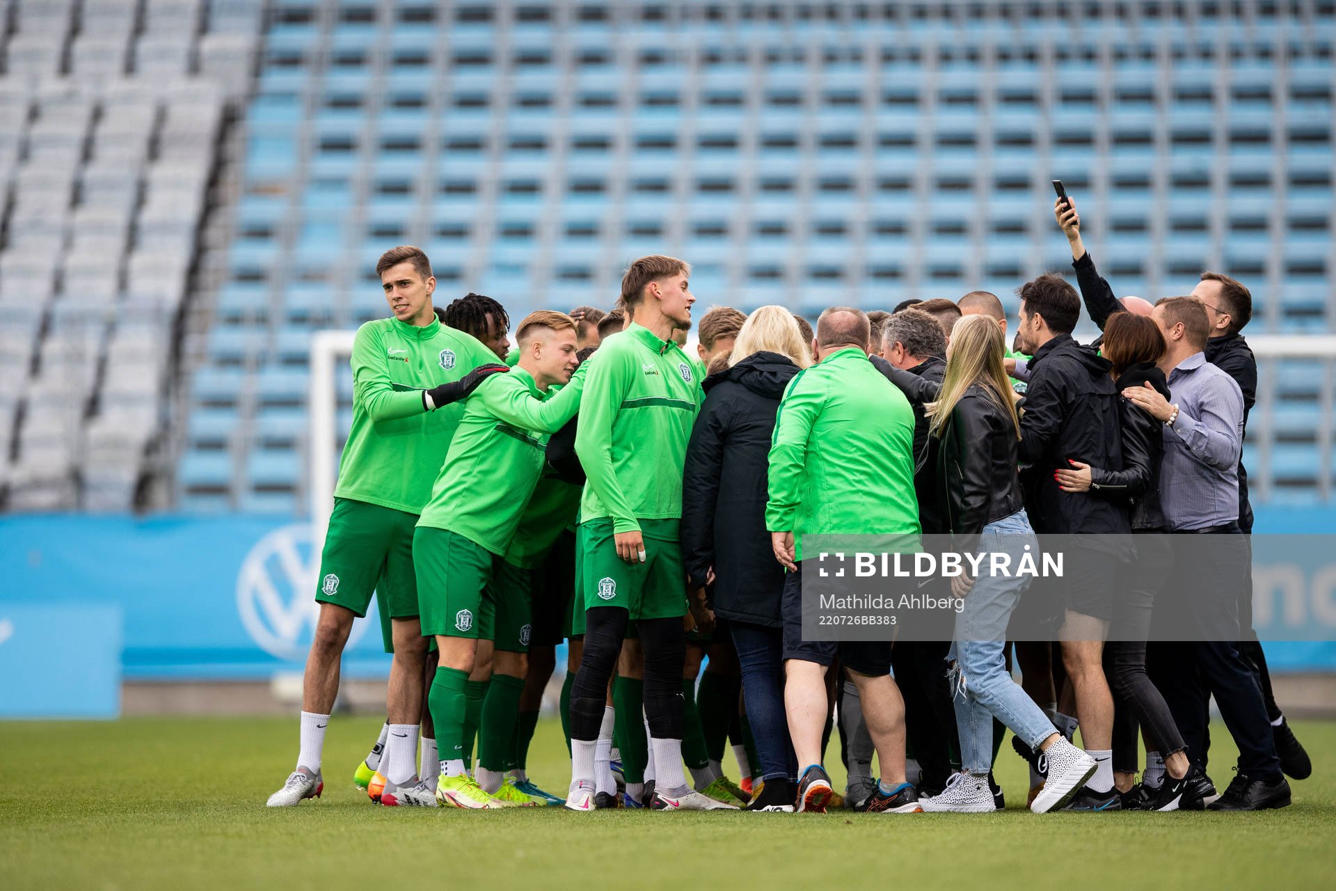 Players and leaders of Zalgiris Vilnius during a training session with Zalgiris Vilnius on July 26, 2022 in Malmö.