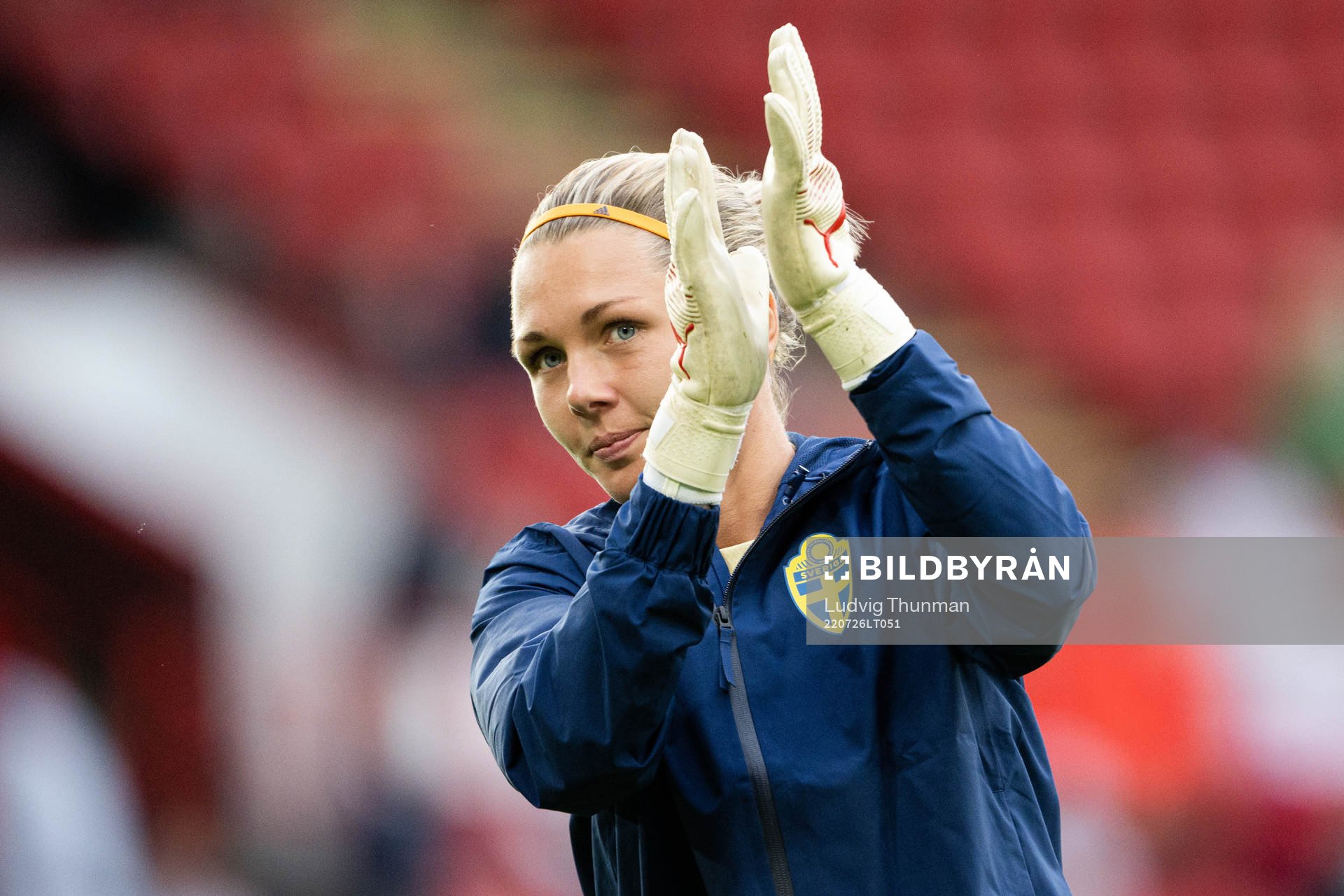 Goalkeeper Jennifer Falk of Sweden