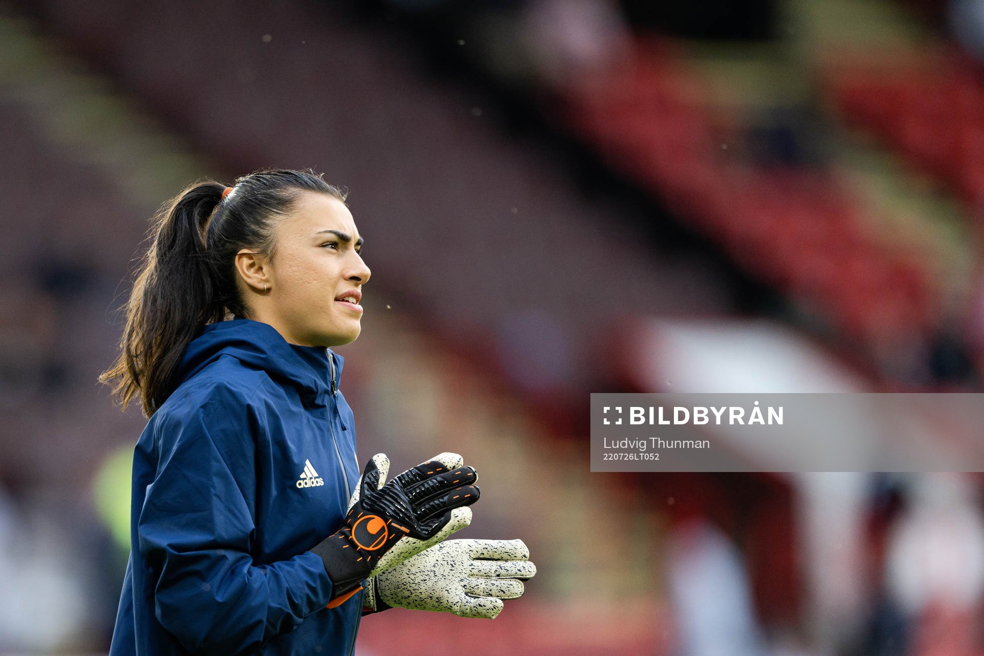 Goalkeeper Zecira Musovic of Sweden