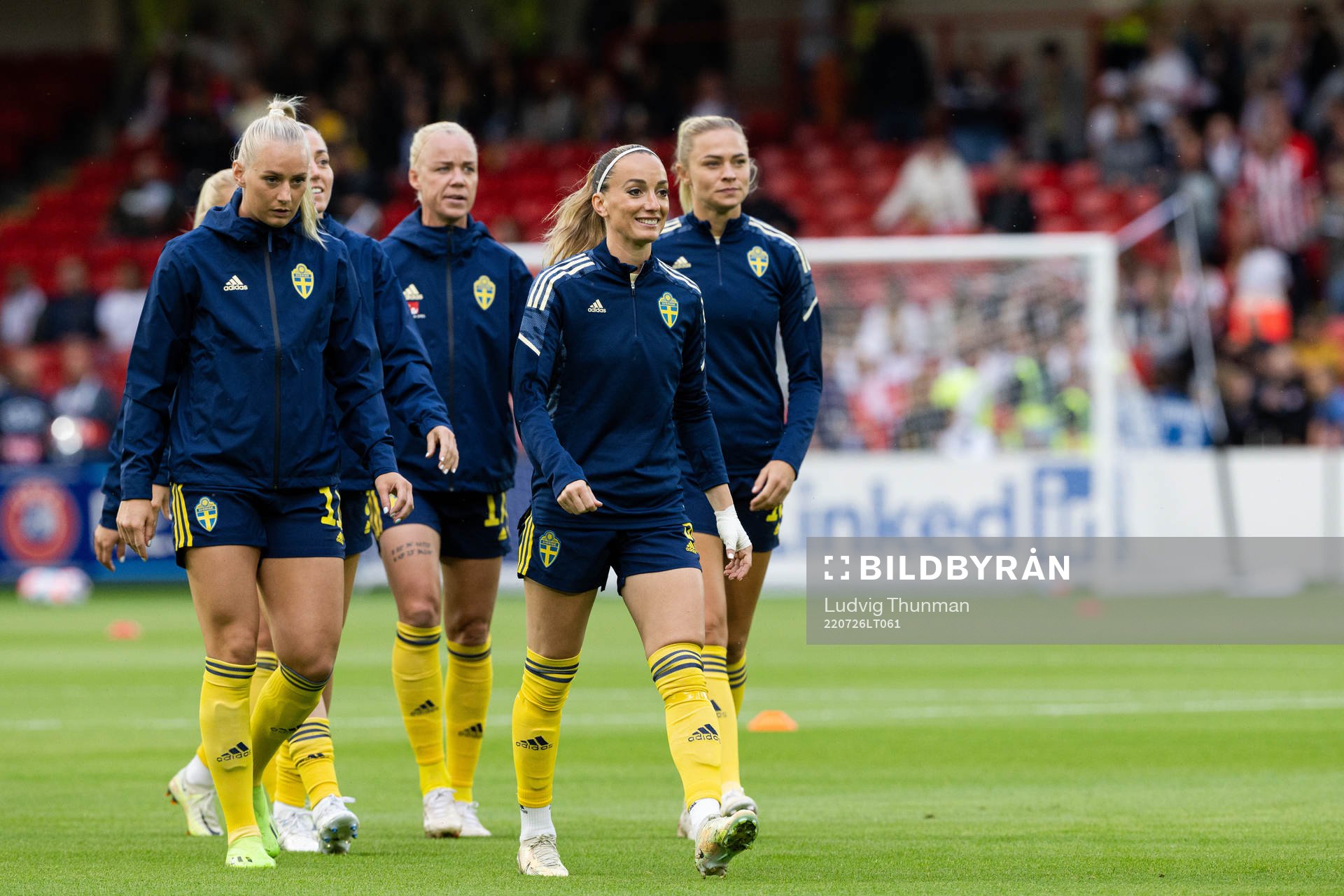 Stina Blackstenius and Kosovare Asllani of Sweden