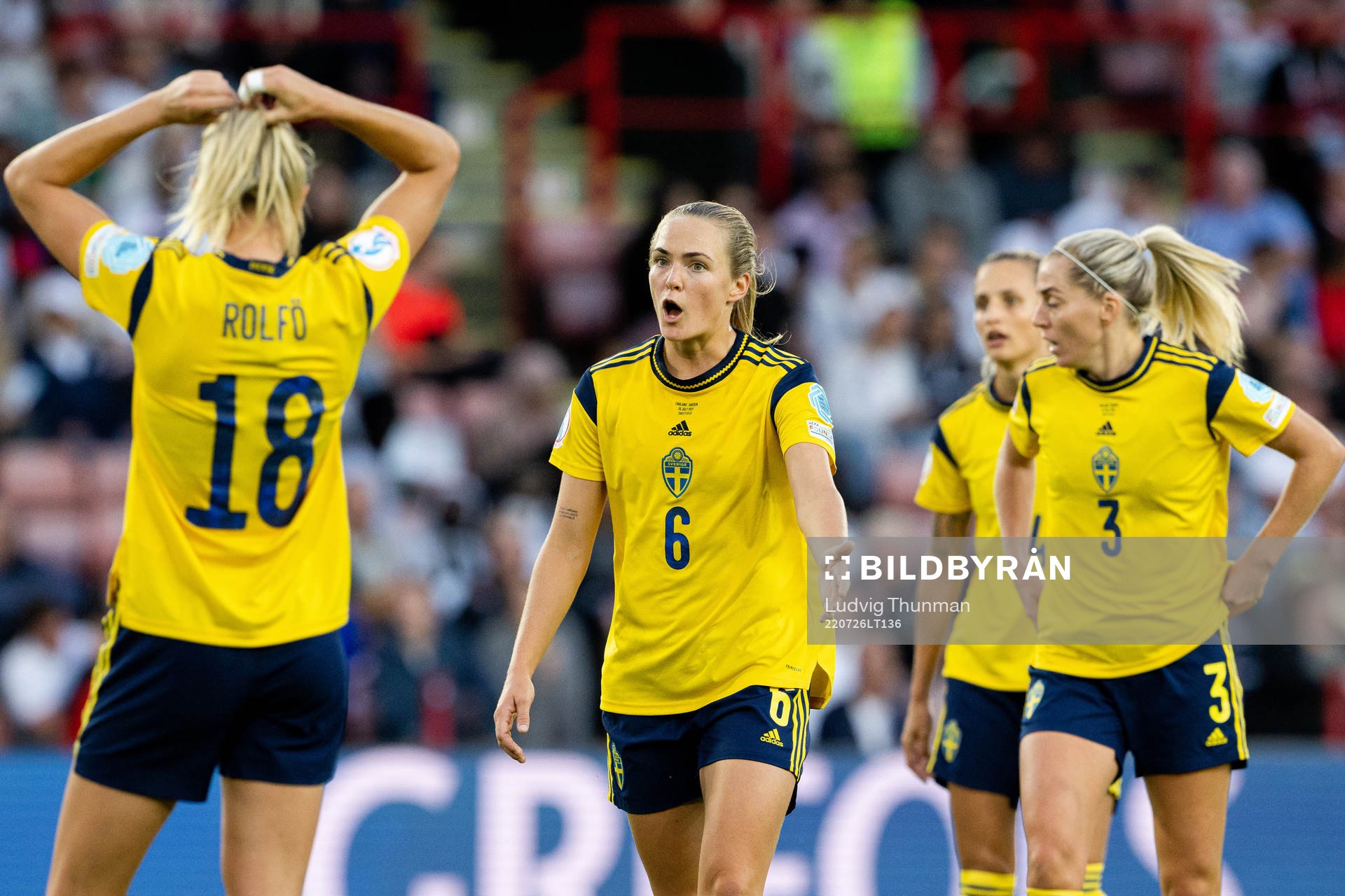 Fridolina Rolfö , Magdalena Eriksson, Nathalie Björn and
