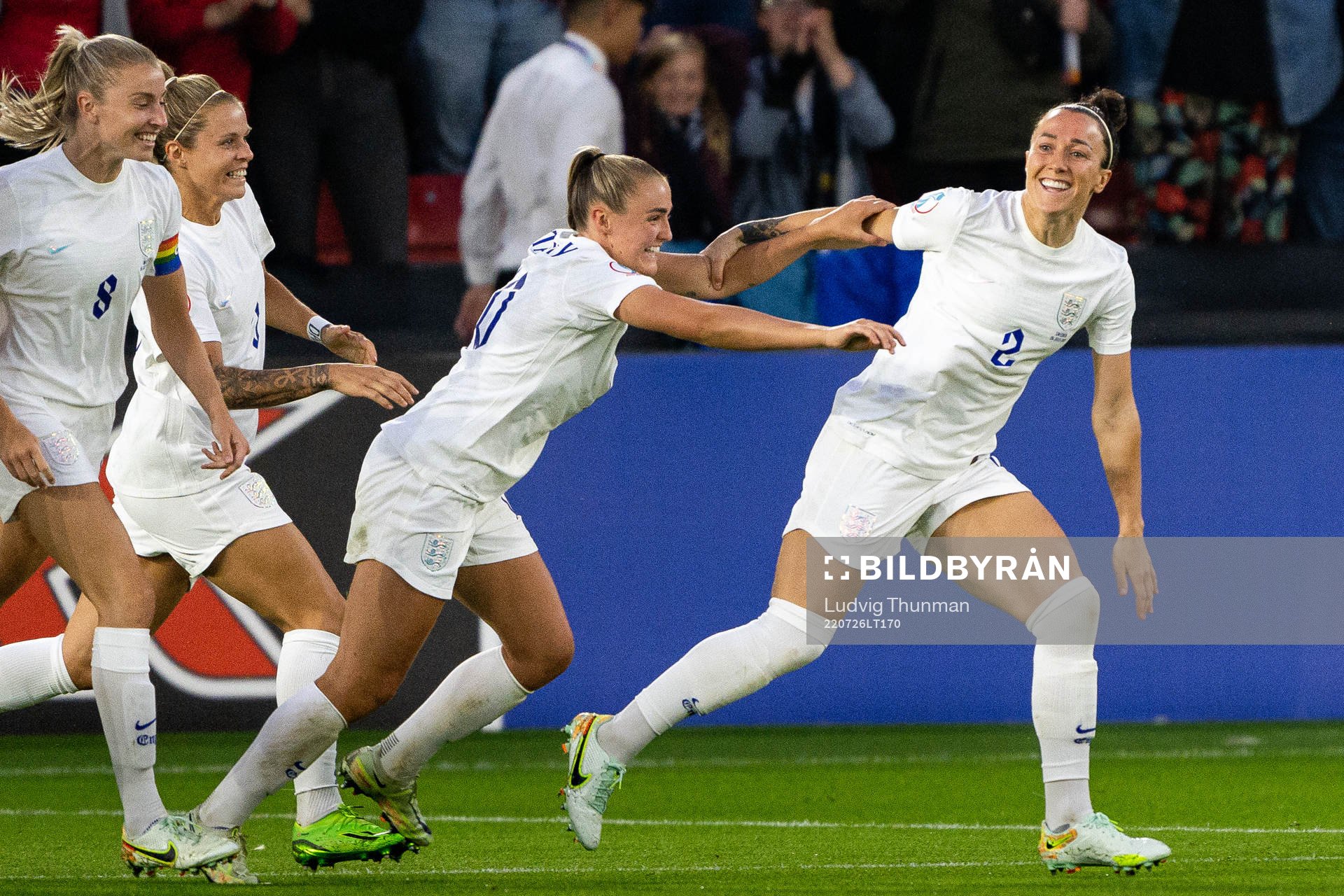 Lucy Bronze of England celebrates the 2-0 goal