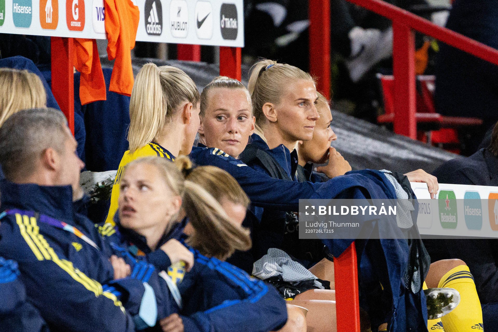 Stina Blackstenius and Sofia Jakobsson of Sweden