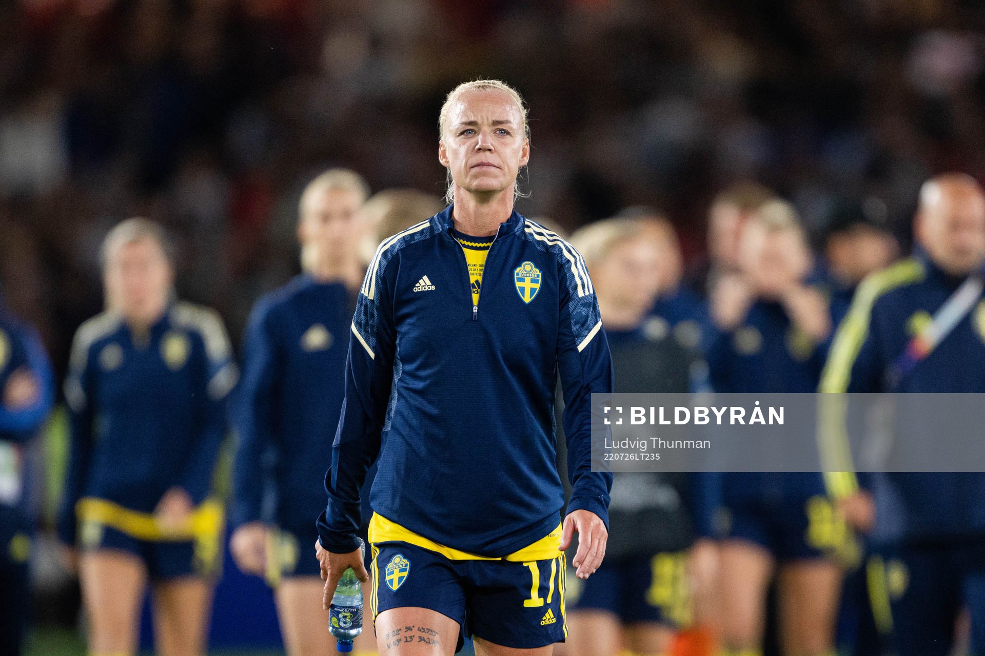 Caroline Seger of Sweden looks dejected