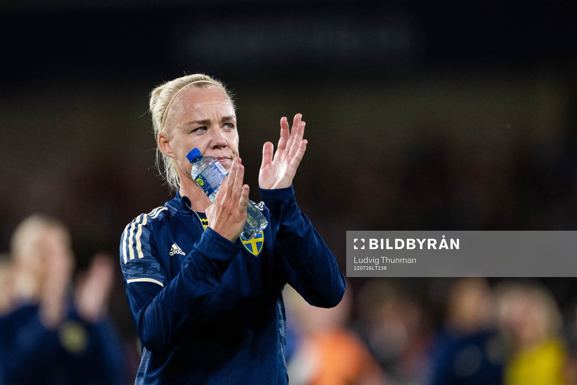 Caroline Seger of Sweden looks dejected