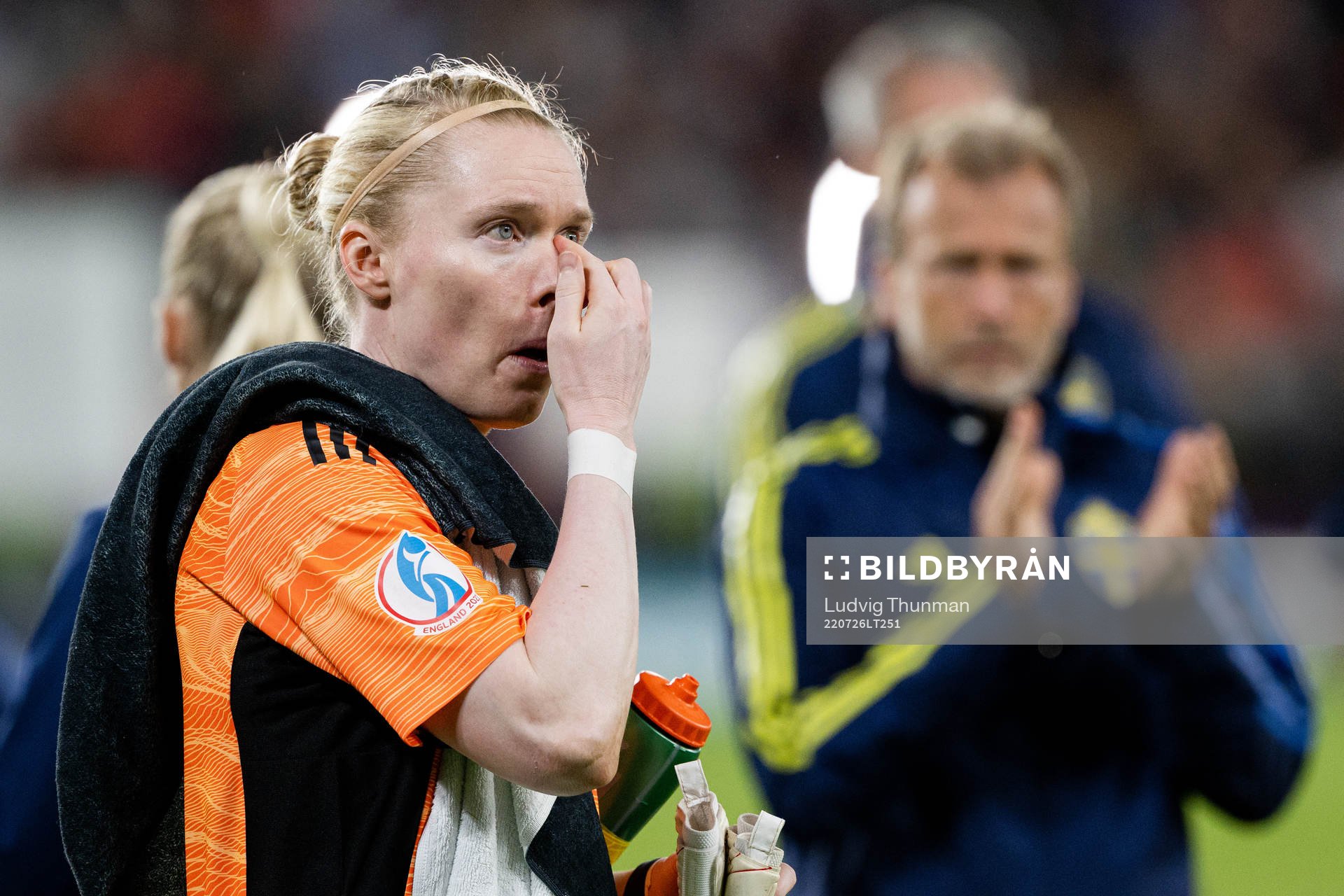 Goalkeeper Hedvig Lindahl of Sweden looks dejected