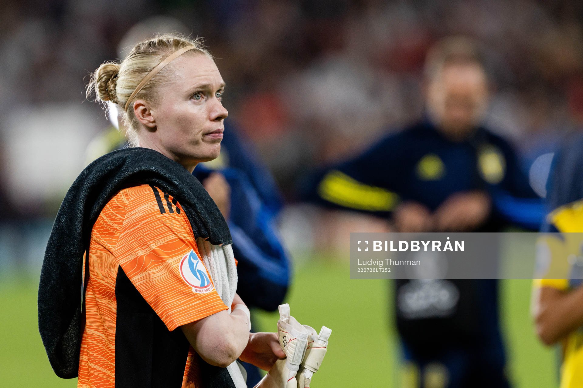 Goalkeeper Hedvig Lindahl of Sweden looks dejected