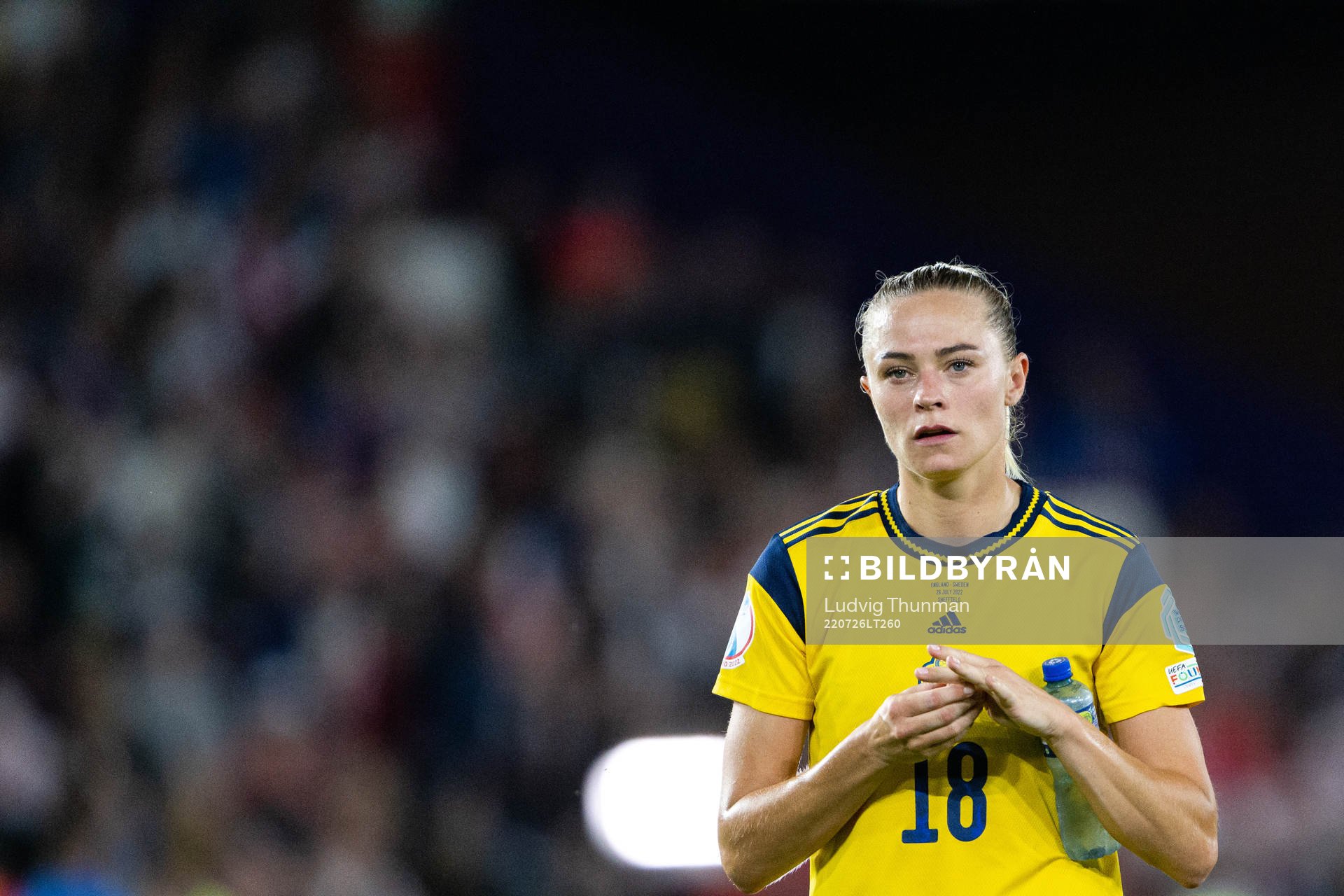 Fridolina Rolfö of Sweden looks dejected