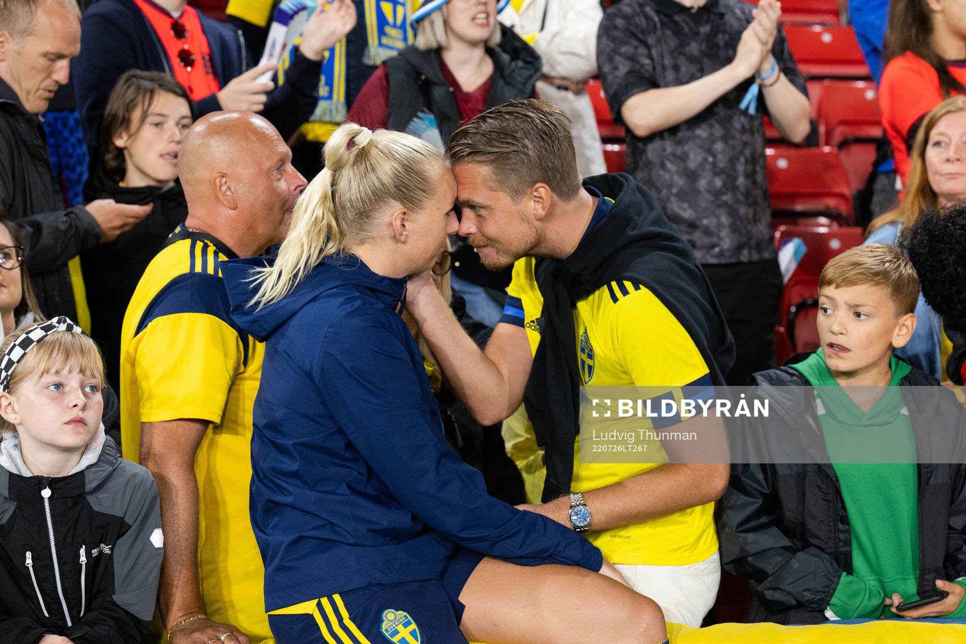 Stina Blackstenius of Sweden with her boyfriend
