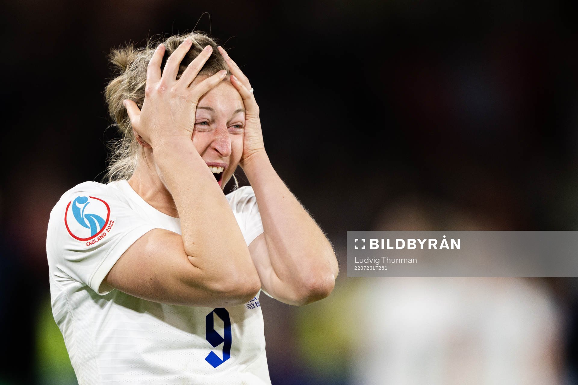 Ellen White of England celebrates