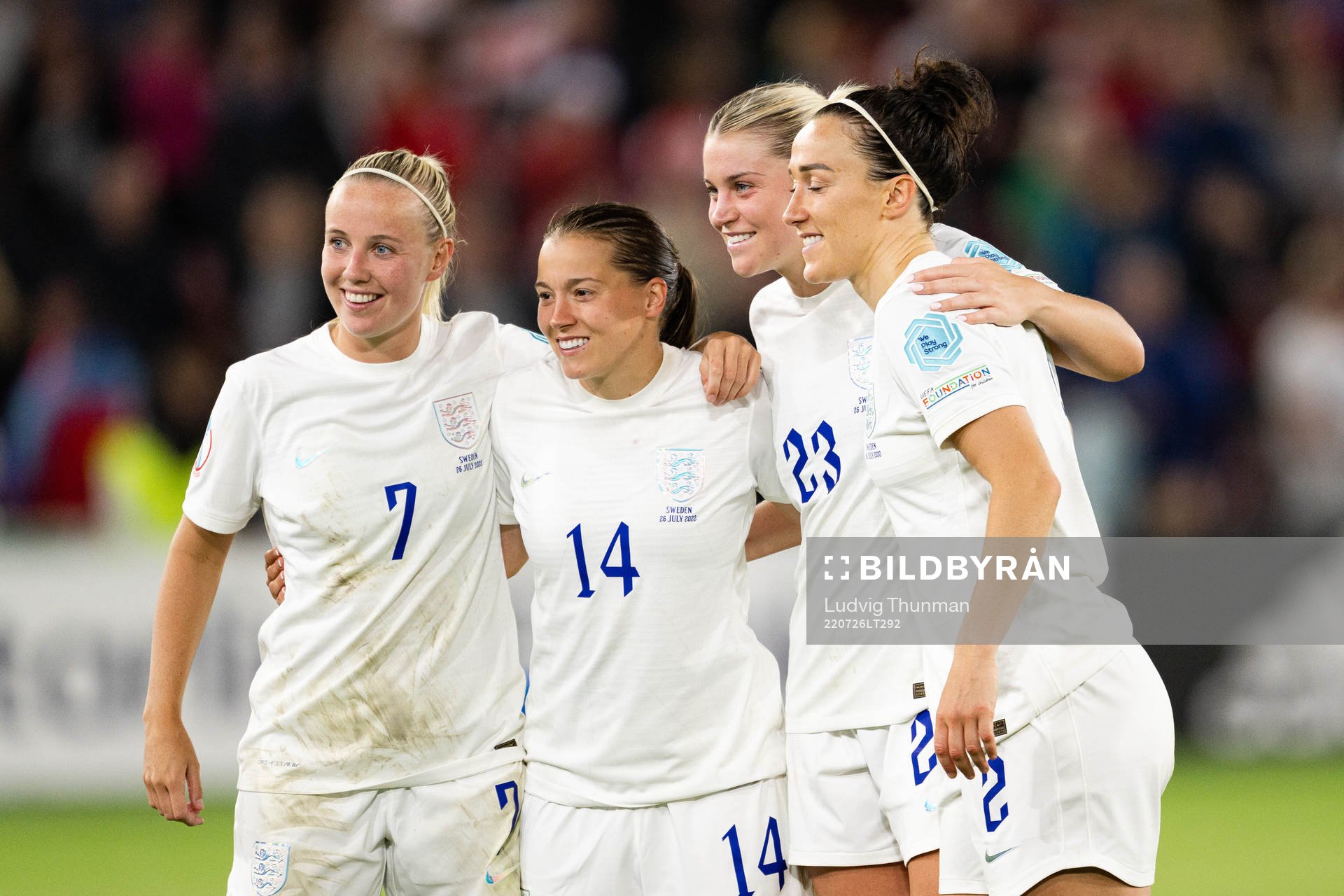 Beth Mead, Fran Kirby , Alessia Russo and Lucy Bronze of