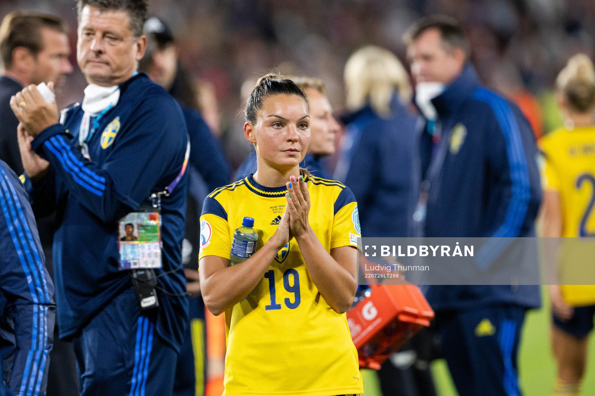 Johanna Rytting Kaneryd of Sweden looks dejected