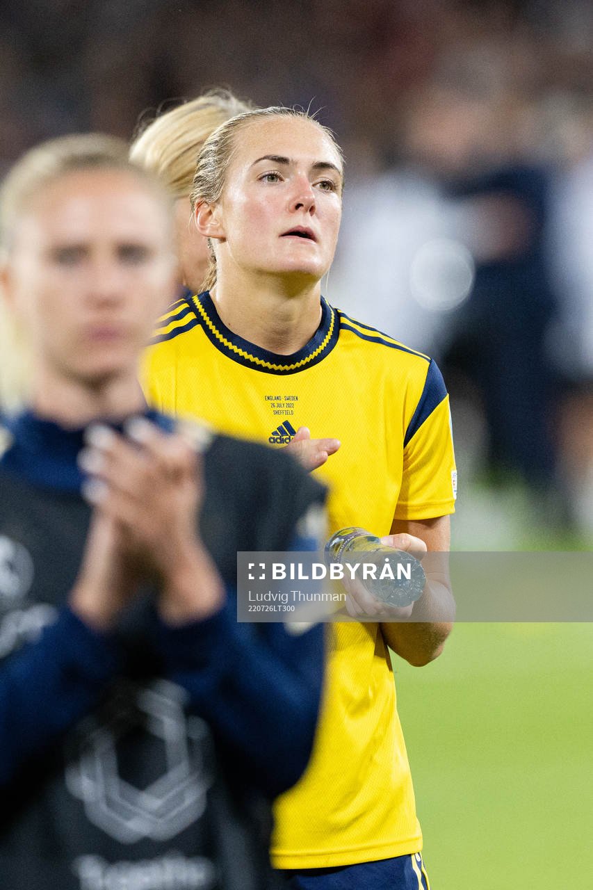 Magdalena Eriksson of Sweden looks dejected