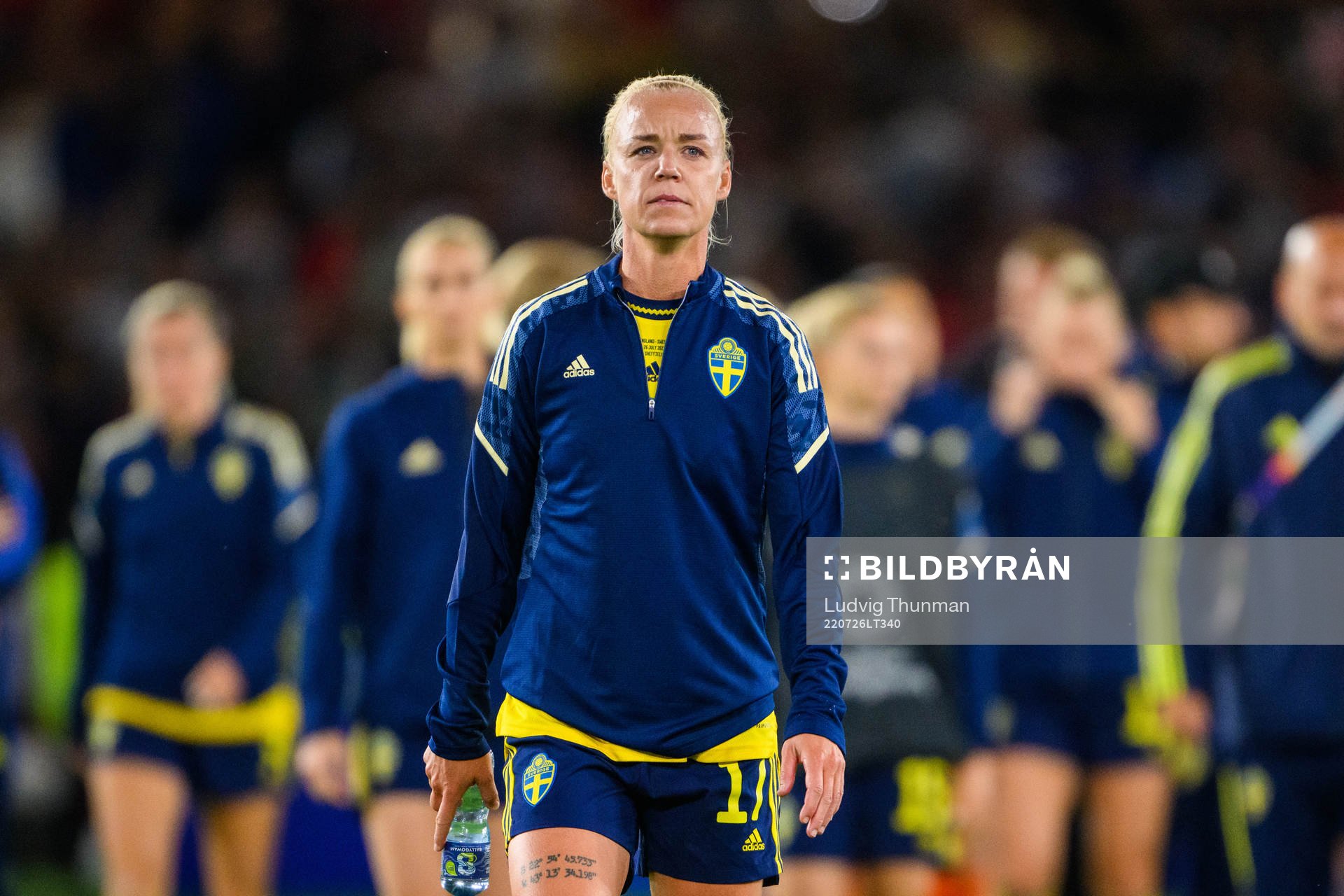 Caroline Seger of Sweden looks dejected