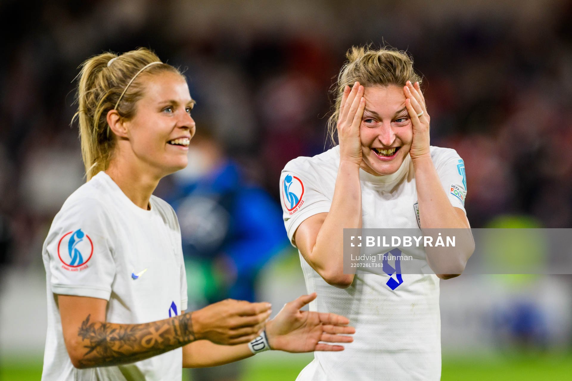 Ellen White of England celebrates