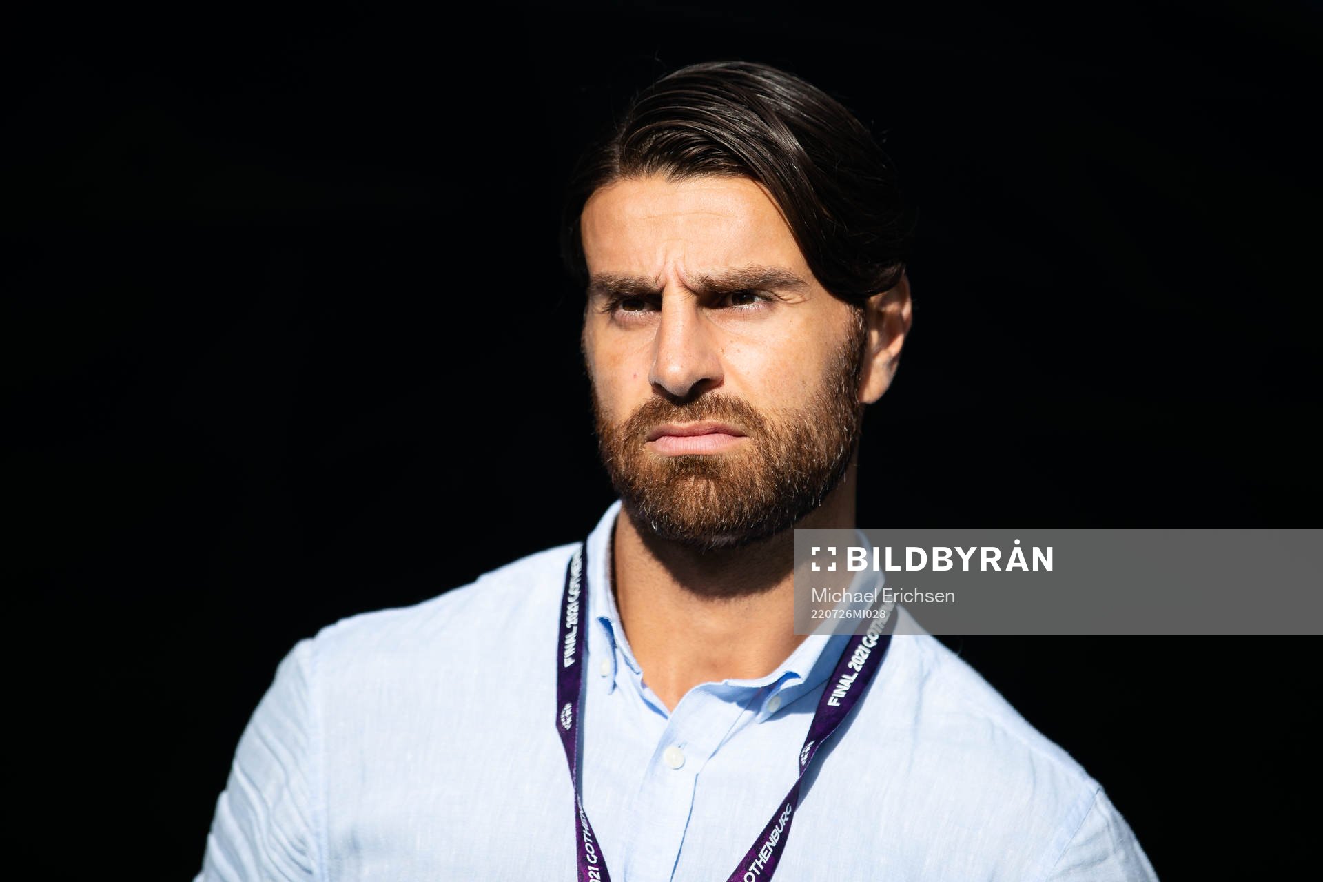Örgrytes sportsligt ansvarige George Mourad innan  fotbollsmatchen i Superettan mellan Örgryte och Västerås SK den 26 juli 2022 i Göteborg. 