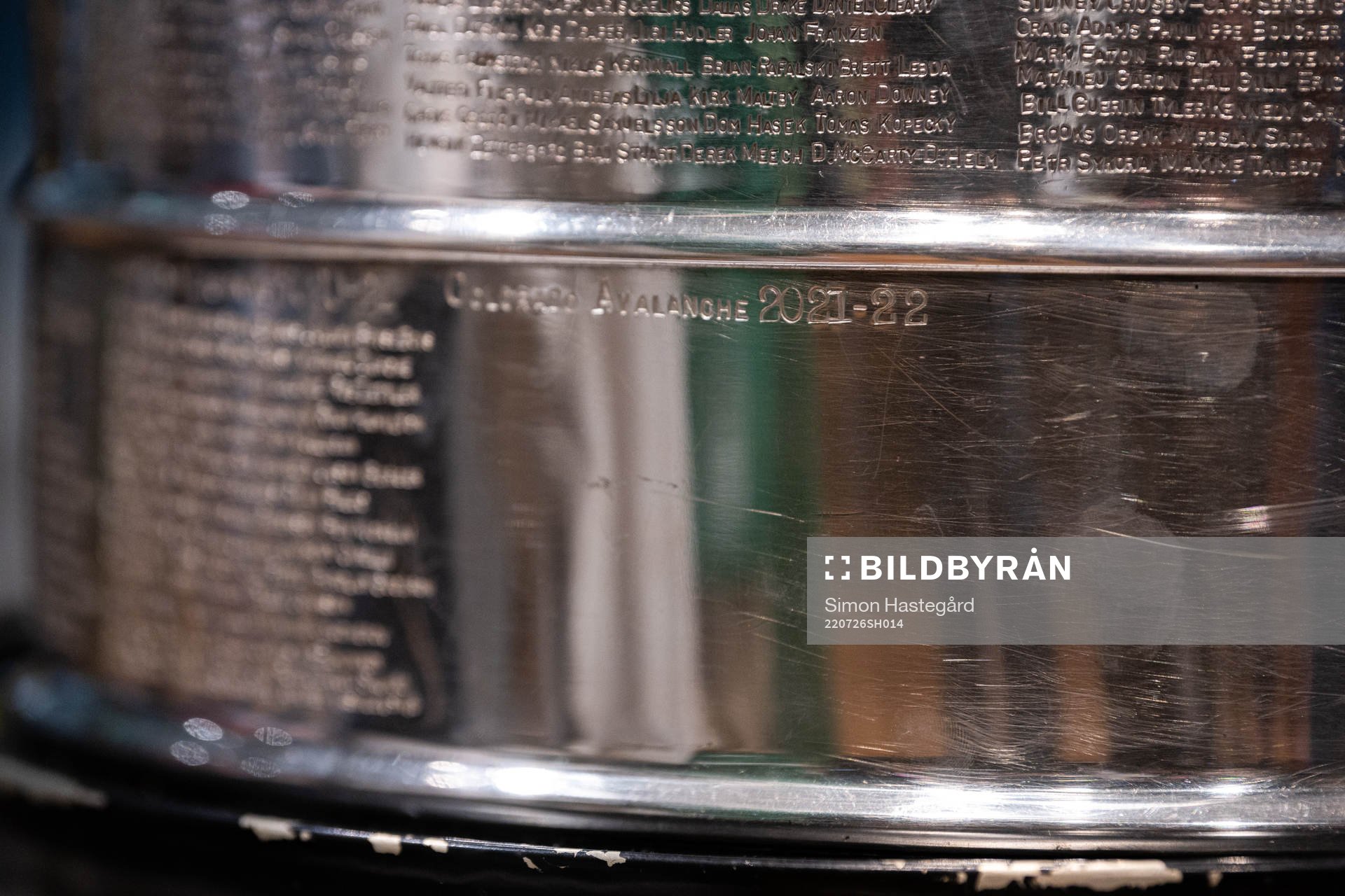 Gabriel Landeskog of Colorado Avalanche with the Stanley