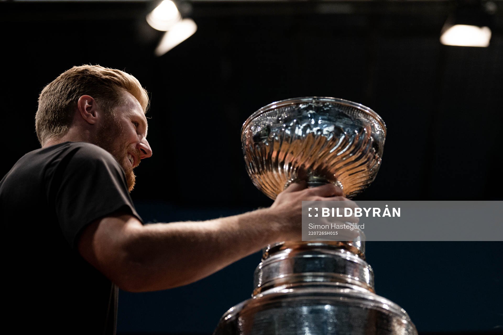 Gabriel Landeskog of Colorado Avalanche with the Stanley