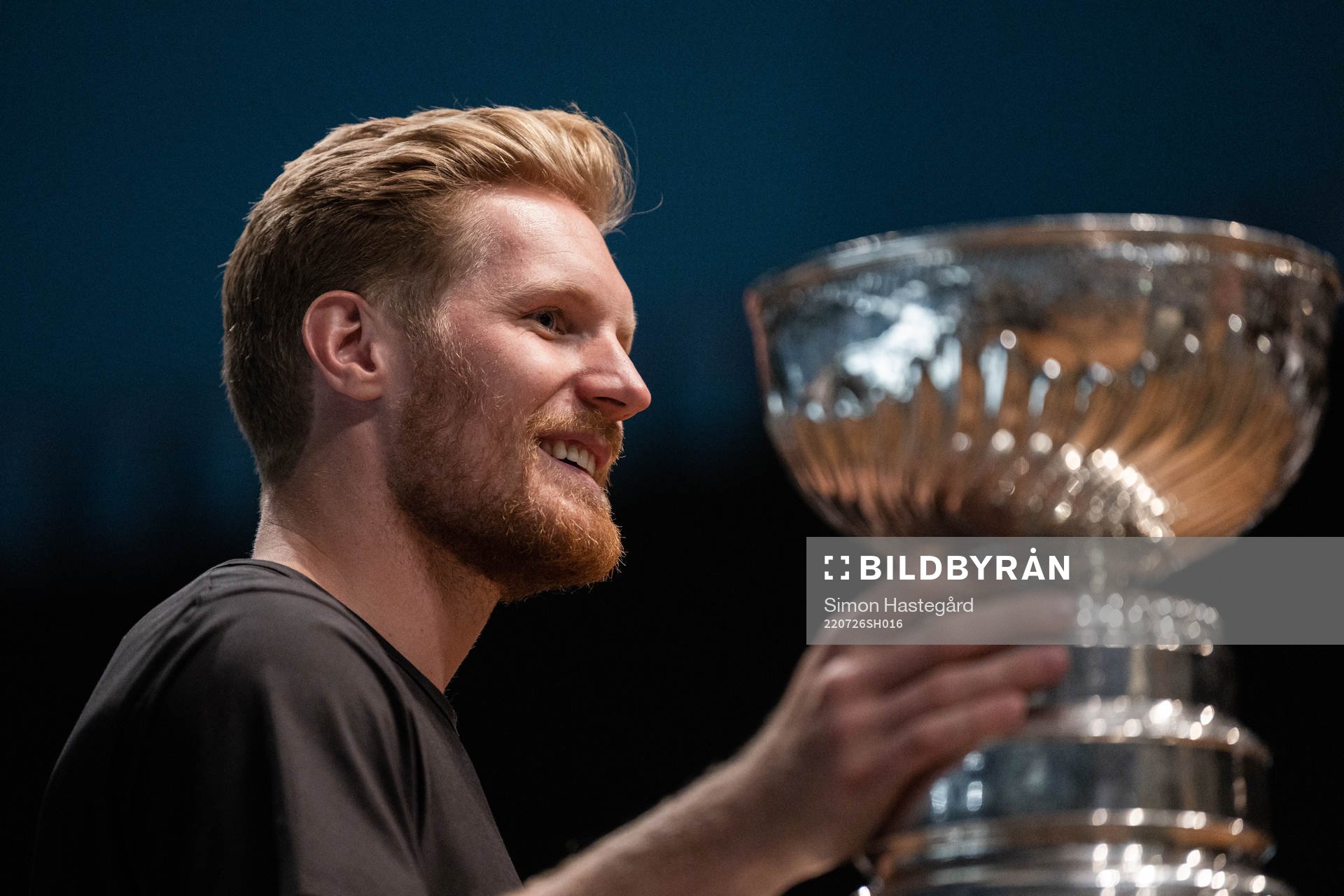Gabriel Landeskog of Colorado Avalanche with the Stanley