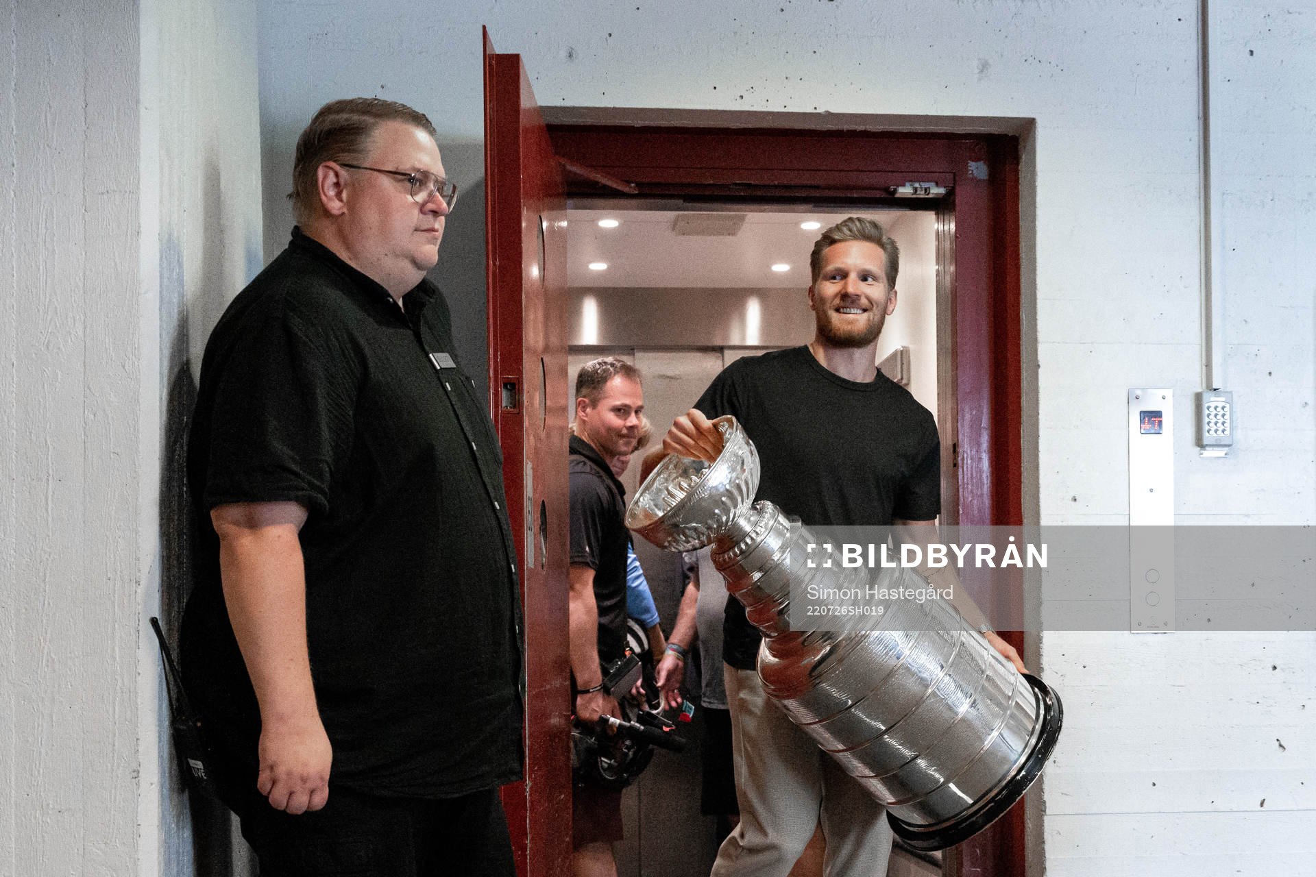 Gabriel Landeskog of Colorado Avalanche with the Stanley