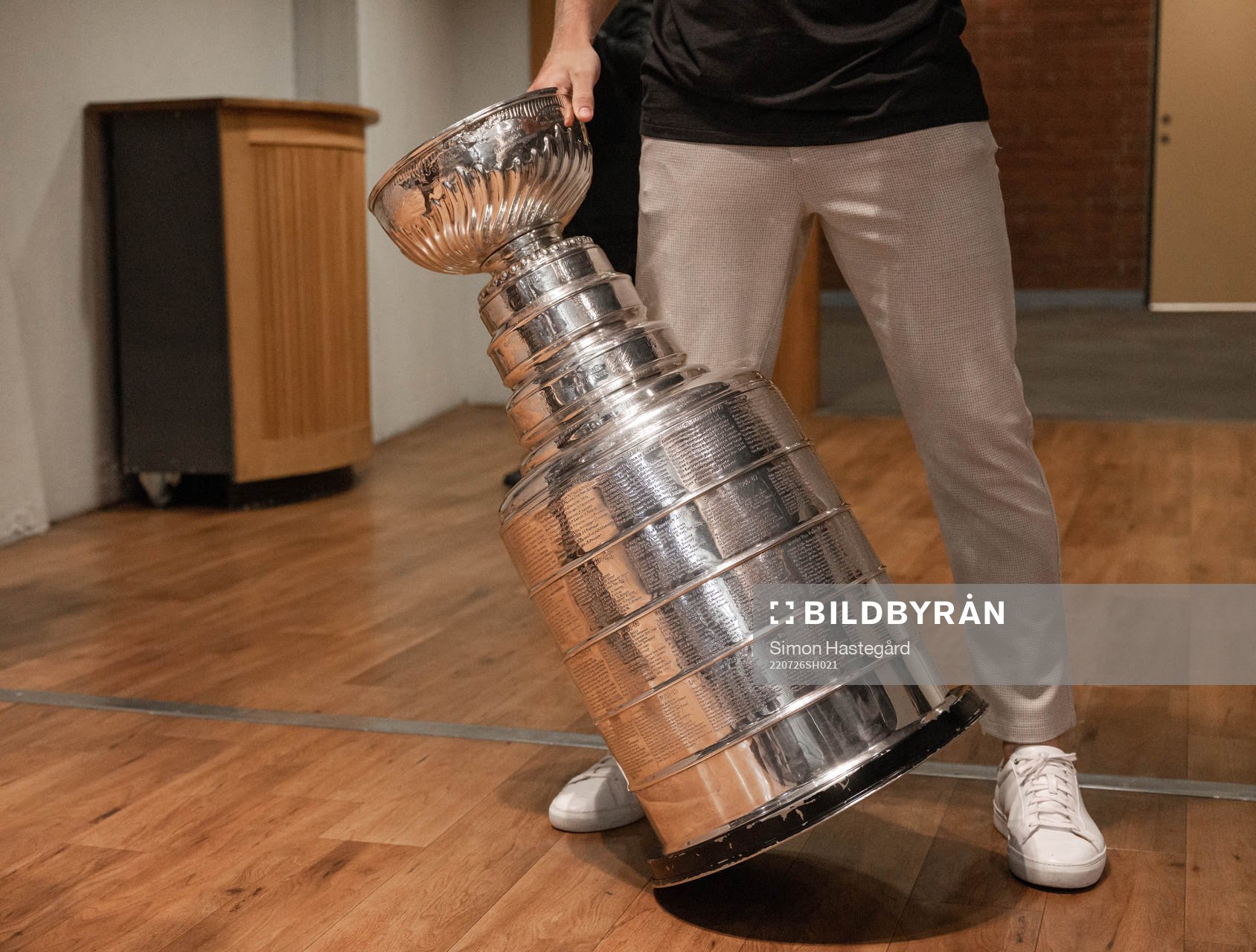 Gabriel Landeskog of Colorado Avalanche with the Stanley