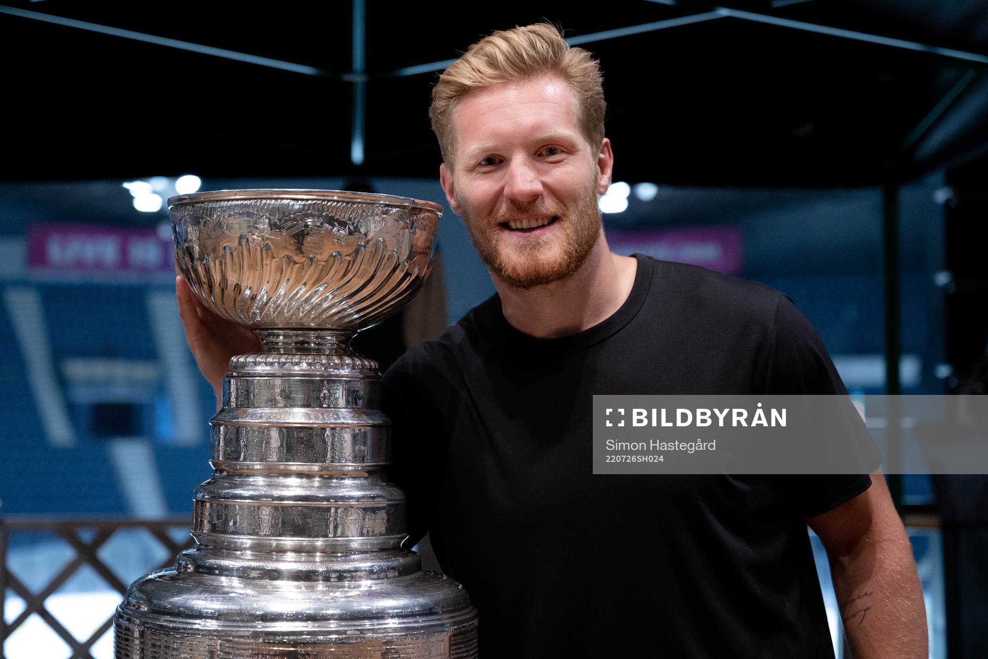 Gabriel Landeskog of Colorado Avalanche with the Stanley