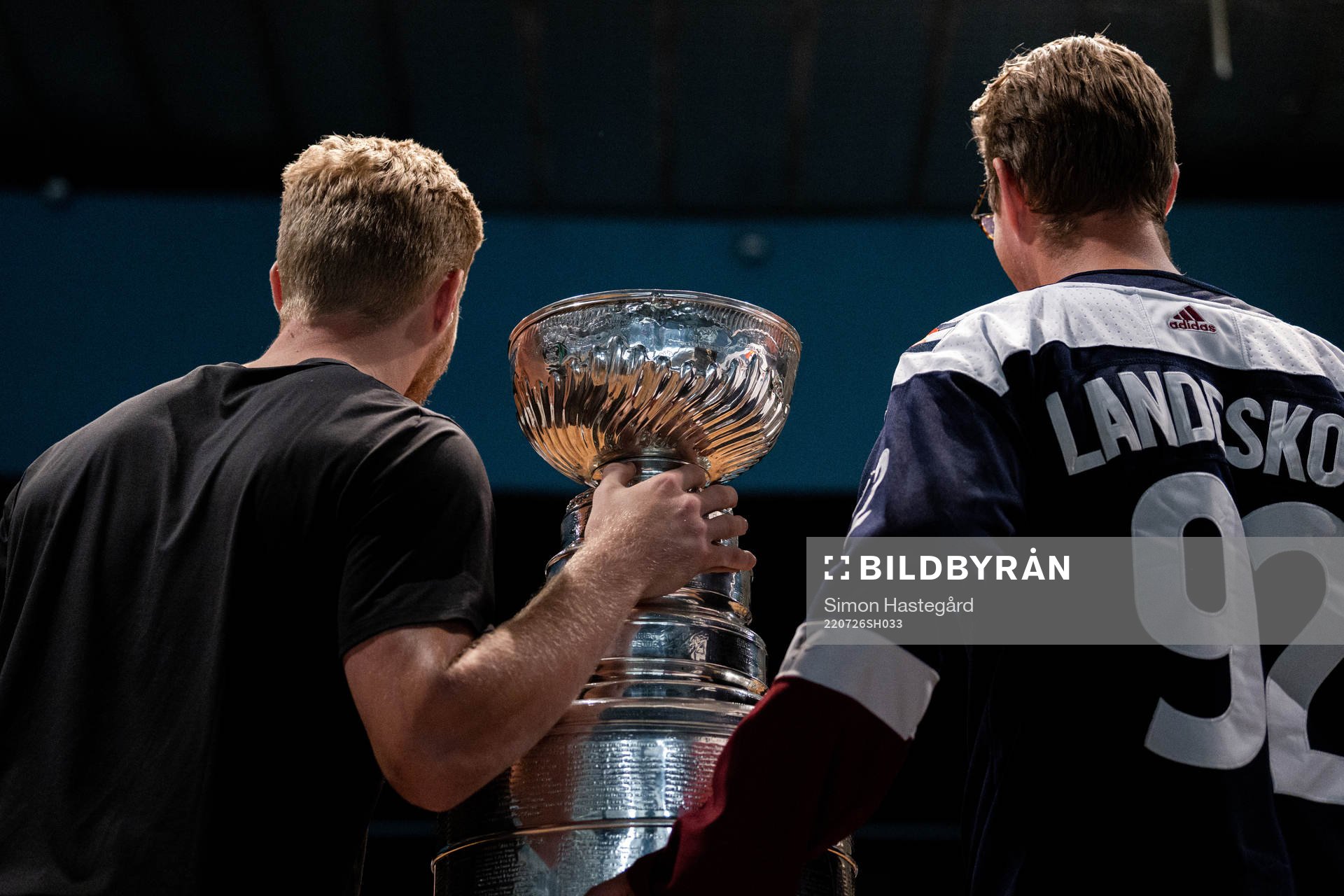 Gabriel Landeskog of Colorado Avalanche with the Stanley