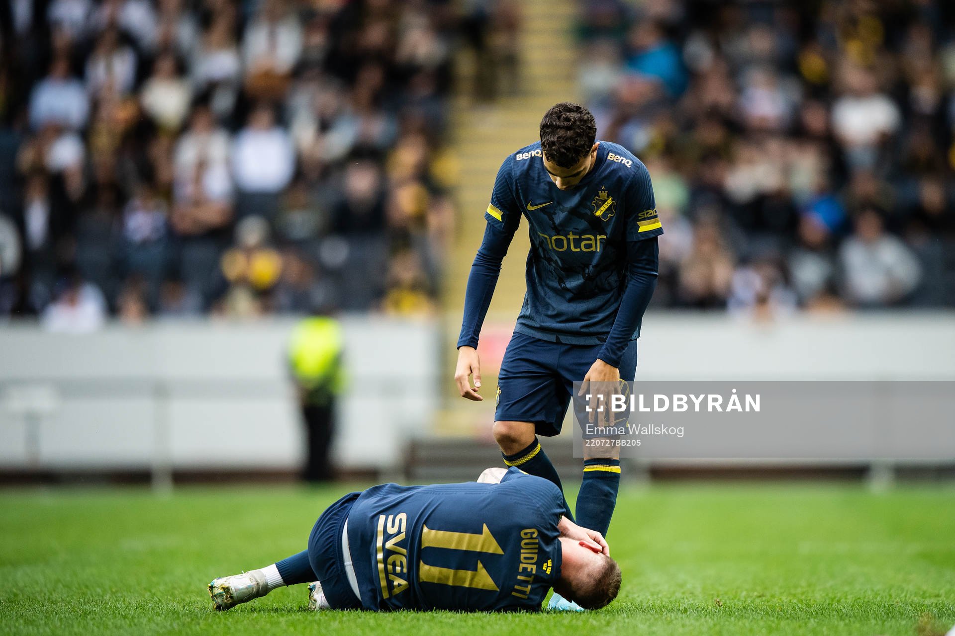 John Guidetti of AIK in pain