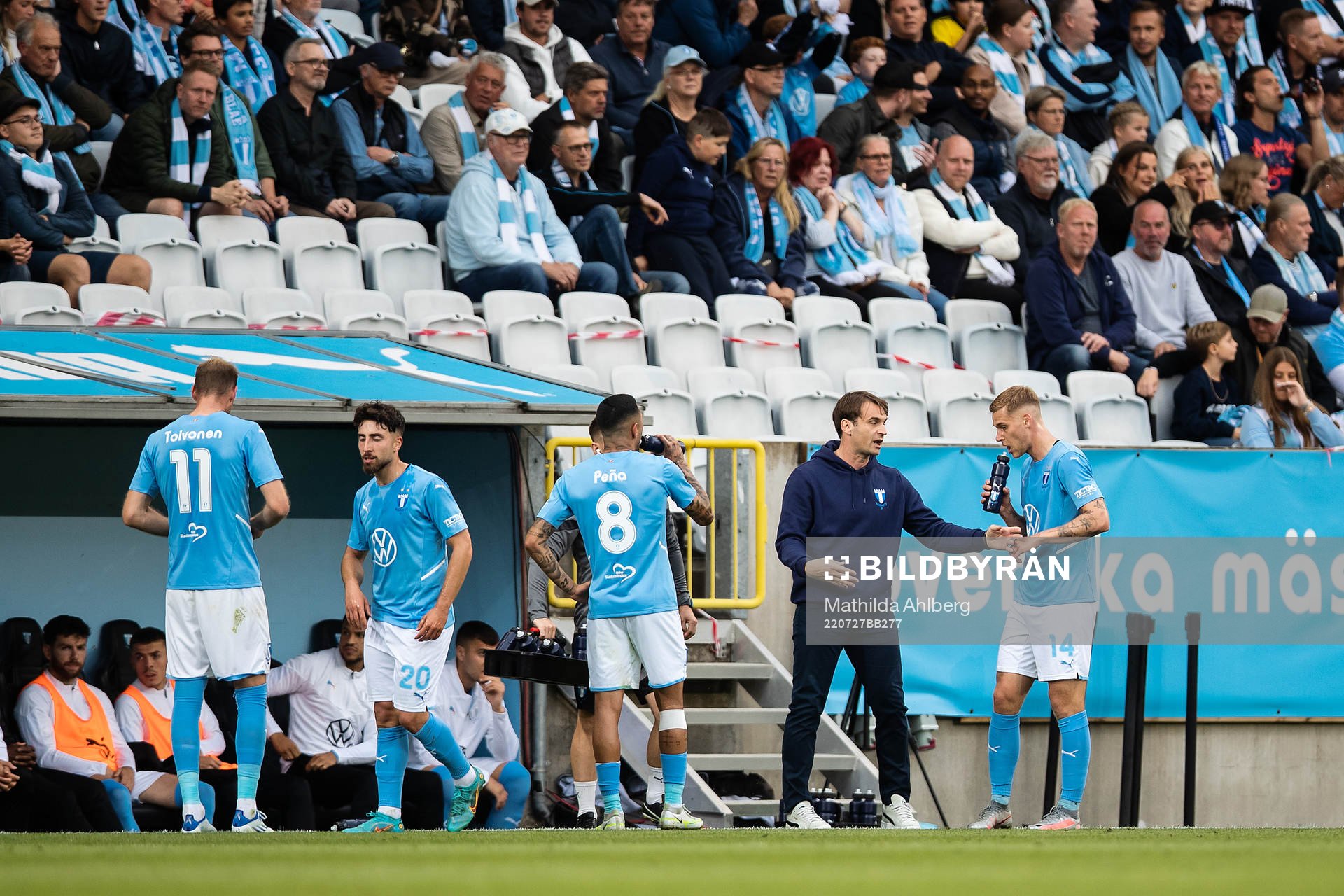 Milos Milojevic, head coach  and Felix Beijmo of Malmö FF