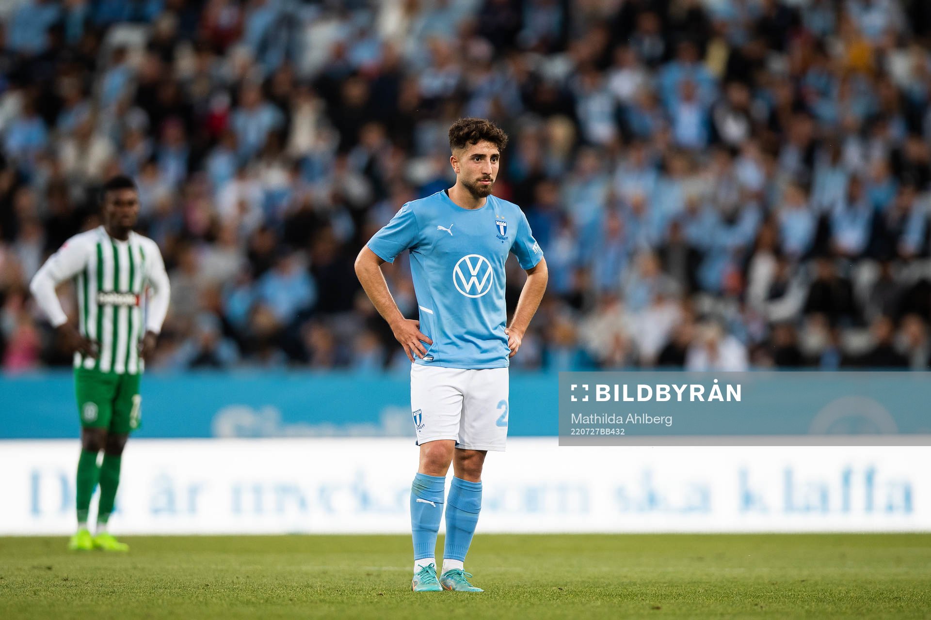 Moustafa Zeidan of Malmö FF looks dejected