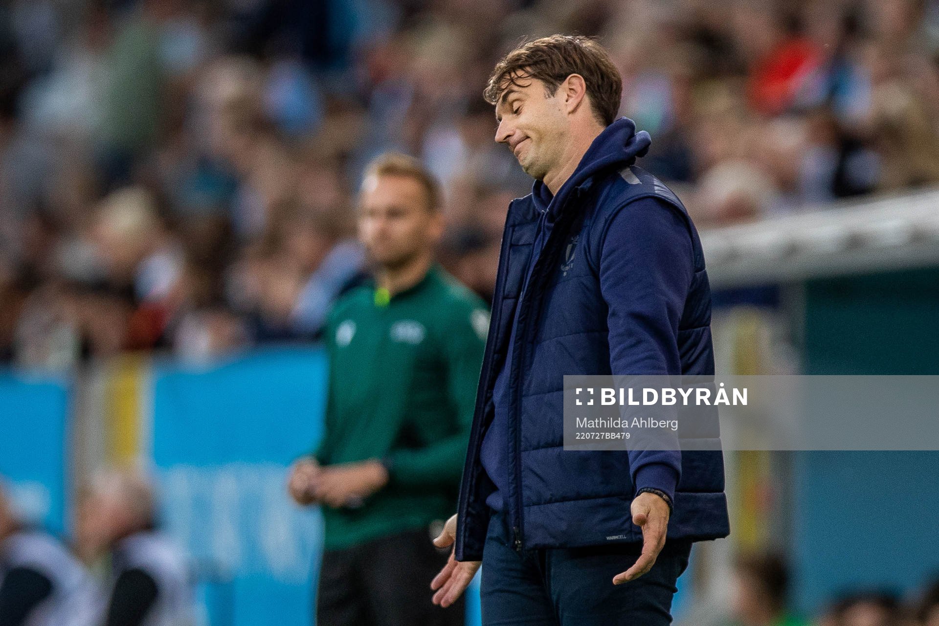 Milos Milojevic, head coach of Malmö FF looks dejected